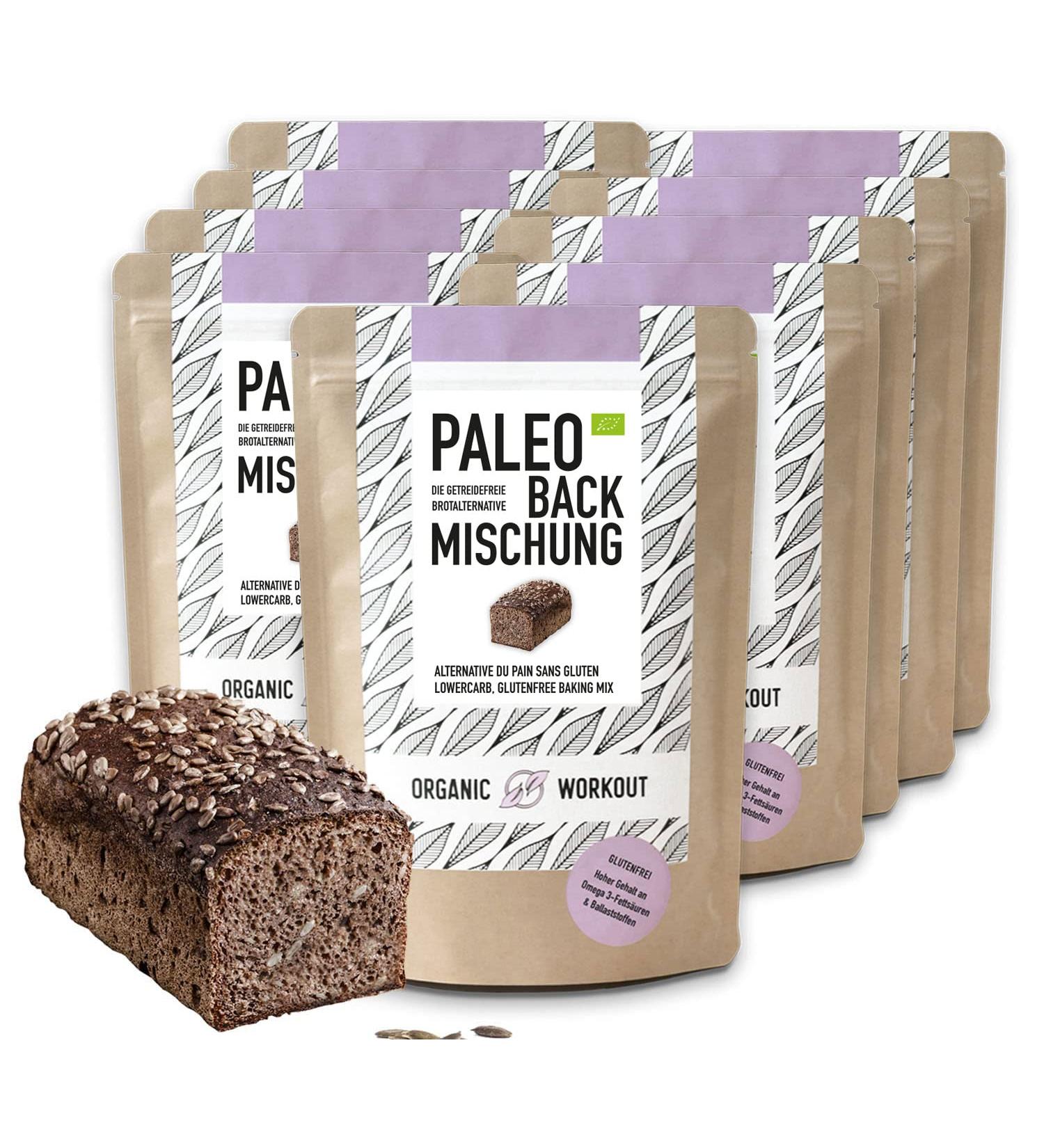Paleo Baking Mix 10 Pack - Gluten-Free Low-Carb Protein Bread Alternative | Organic Clean-Eating Cereals-Free - 300g - Buy Online on GoSupps.com