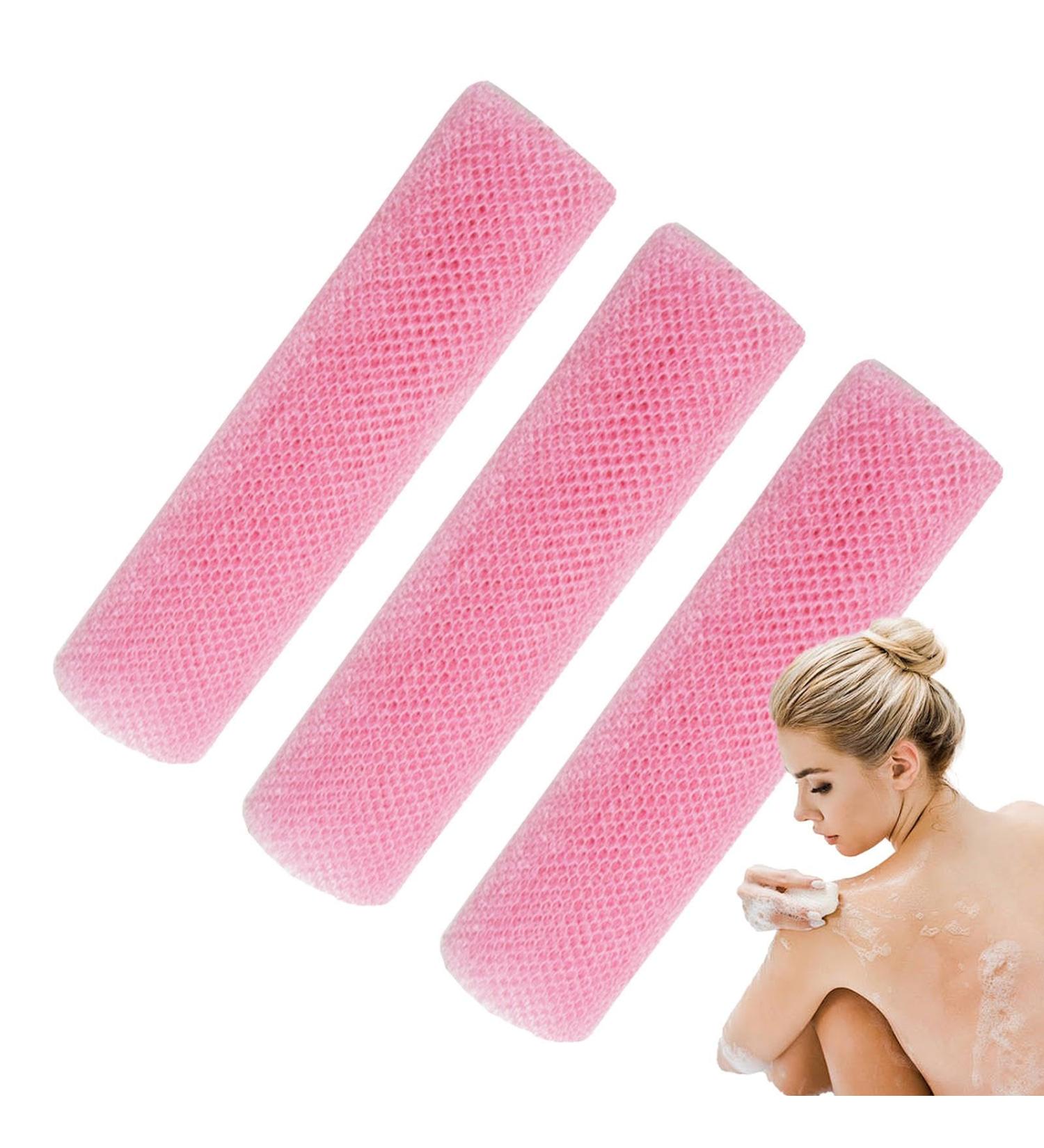 African Net Sponge | Nylon Mesh African Mesh Cloth Shower Net Scrubber | Dead Skin Removal Bath Sponges for Women & Men Pink - Buy Online on GoSupps.com