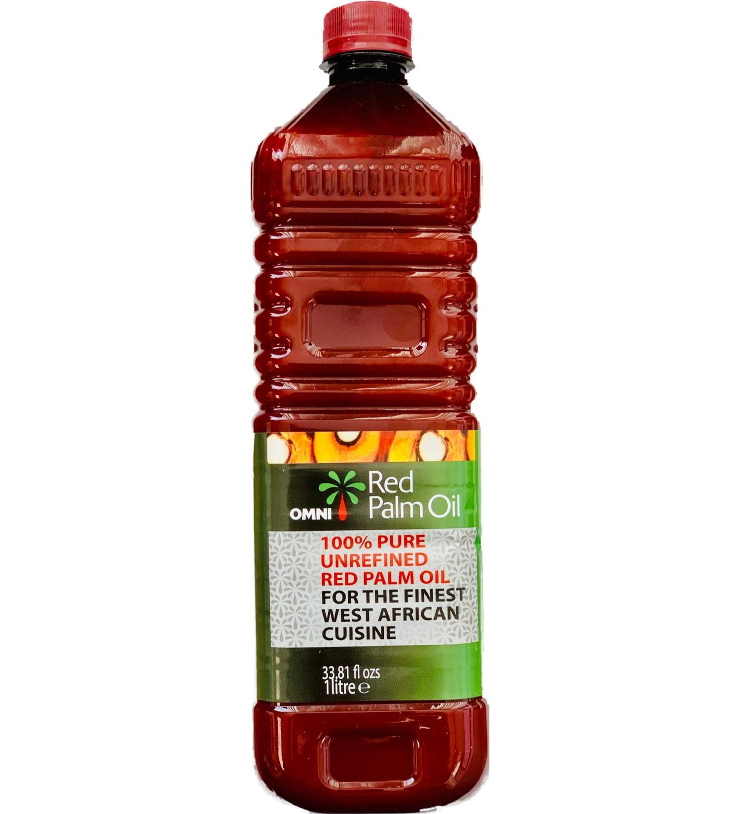 Omni Red Palm Oil 33.81 Fl Oz (1 Liter) - 100% Pure Unrefined Oil - Buy Online on GoSupps.com