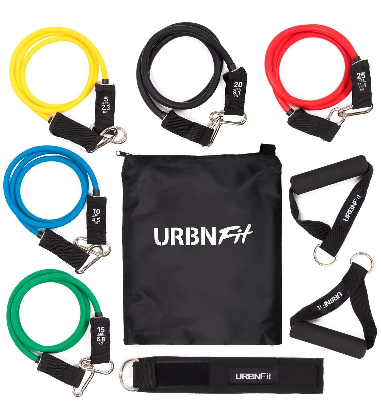 Resistance Bands Set (12 Piece) - Pro Series with Door Anchor Ankle & Wrist Straps Exercise Guide & Carrying Bag for Strengthening & Training - Ship Internationally - Buy Online on GoSupps.com