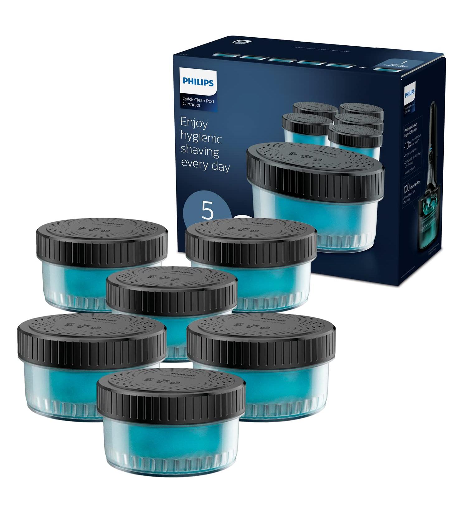 Philips Quick Clean Pod Replacement Cartridge for Electric Shaver 5+1-Pack | 18 mos Hygienic Shaving | CC16/50 | 1.338 kg | 6-Count - Buy Online on GoSupps.com