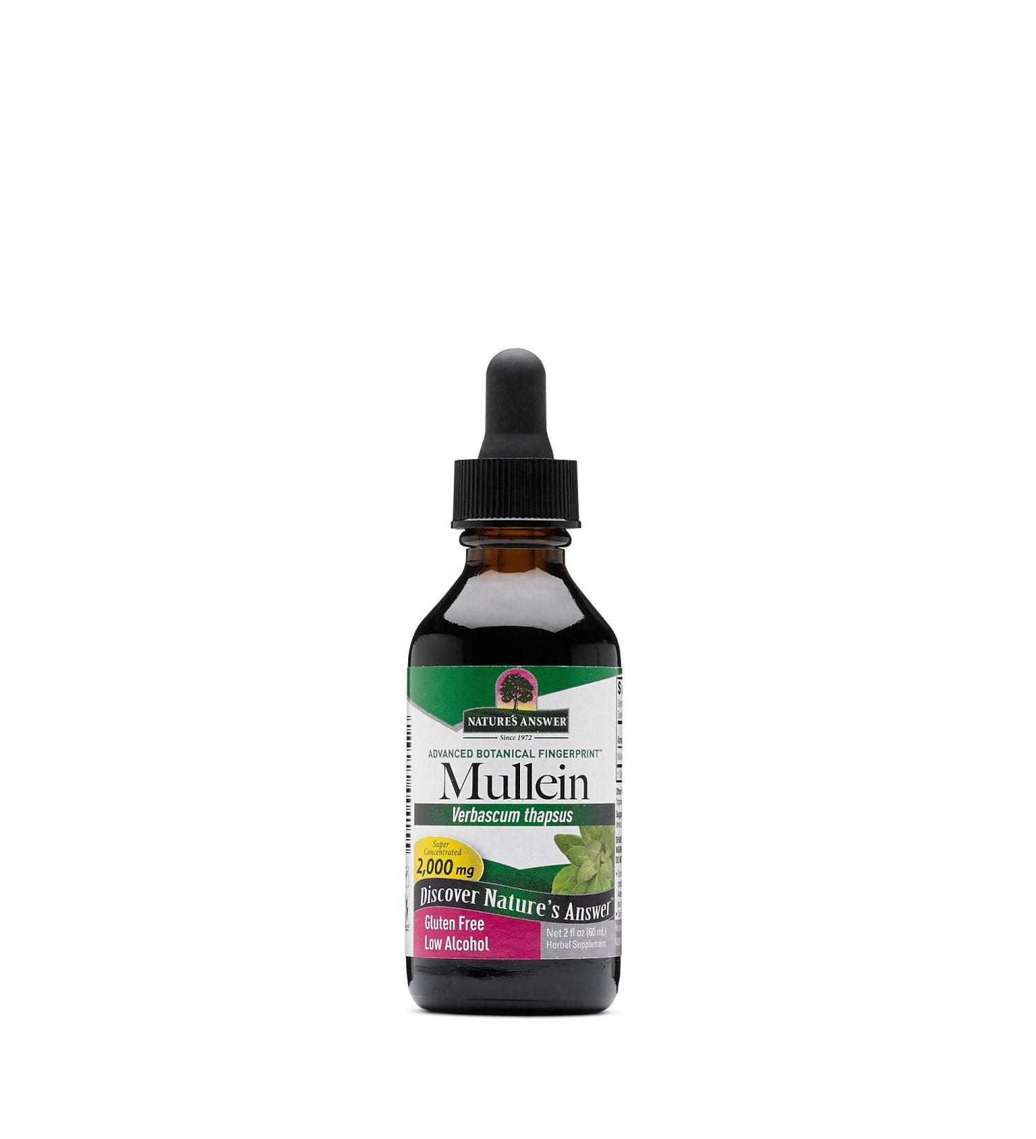 Nature's Answer Mullein Leaf with Organic Alcohol 2000mg 2oz Extract | Supports Respiratory Function | Vegan Non-GMO Gluten-Free Kosher | Single Count