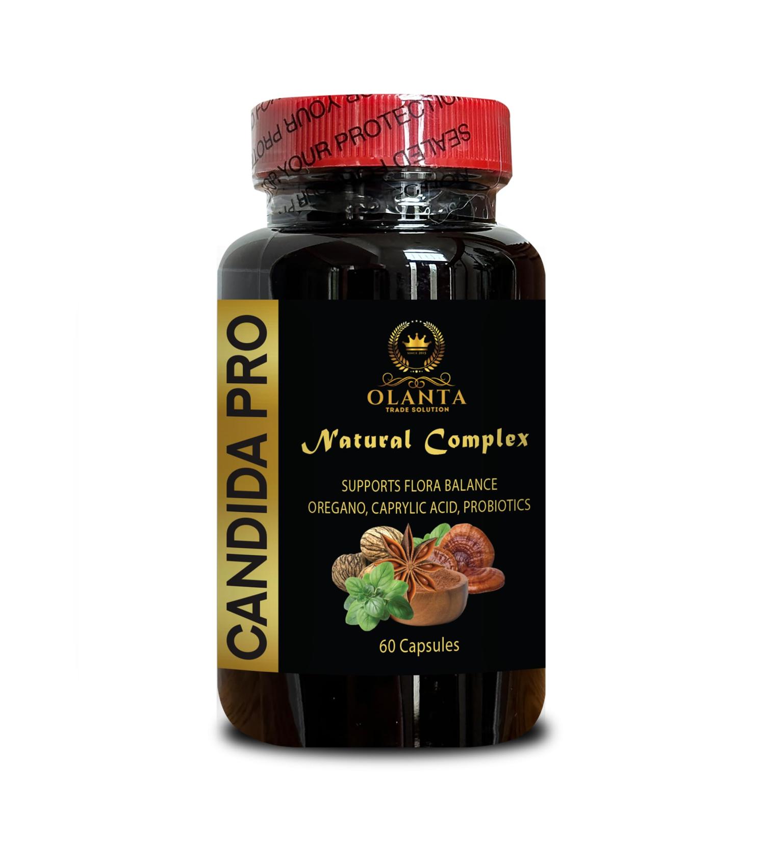 Candida Support Supplement - Natural Gut Support Intestinal Health & Immune Support Herbs & Probiotics Support Gut Supplement - 1 Bottle 60 Capsules - Buy Online on GoSupps.com