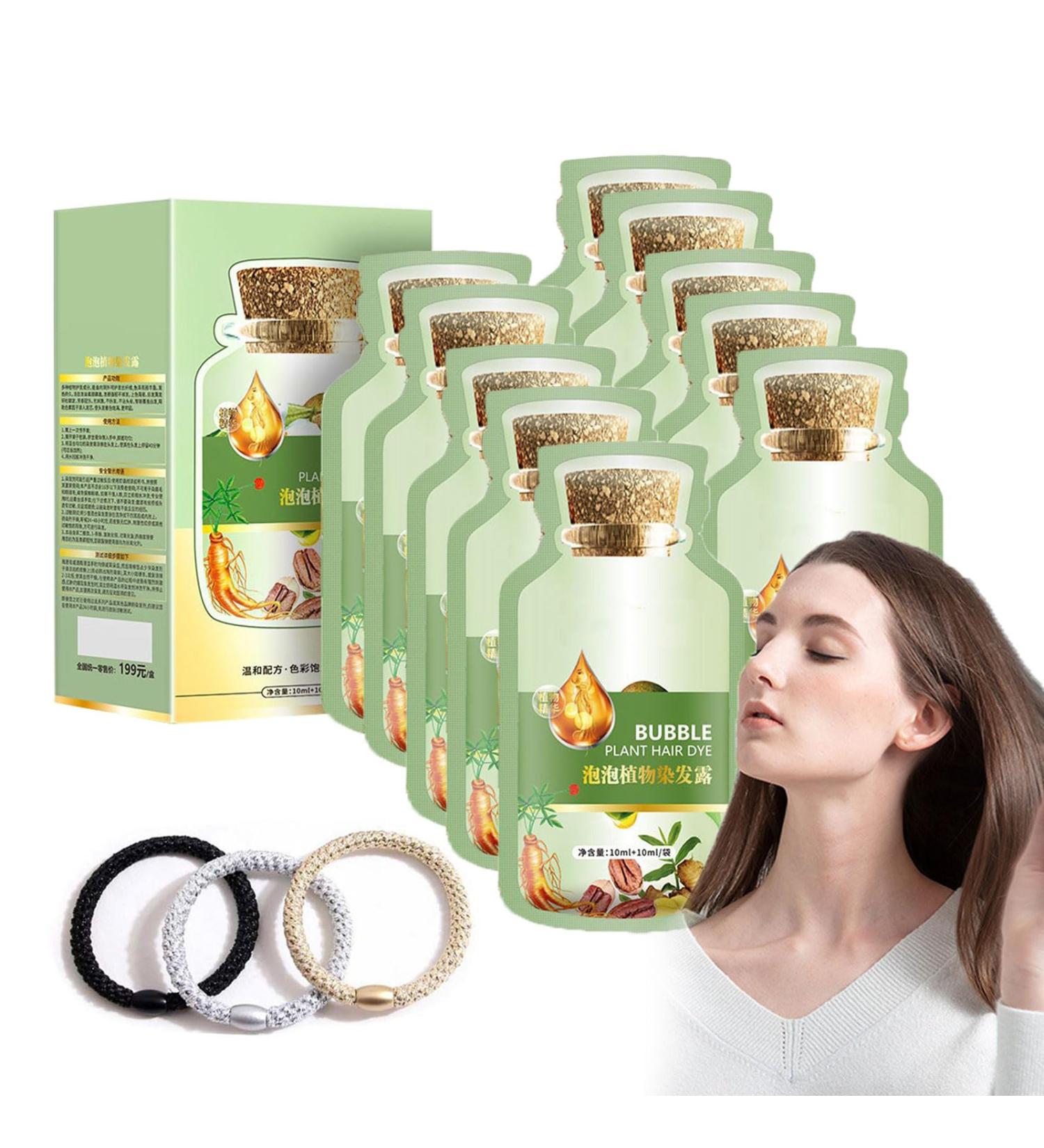 Duskweling Natural Plant Hair Dye Bubble Plant Hair Dye Shampoo Duskweling Hair Dye for Grey Hair-1Box Chestnut Brown - Buy Online on GoSupps.com