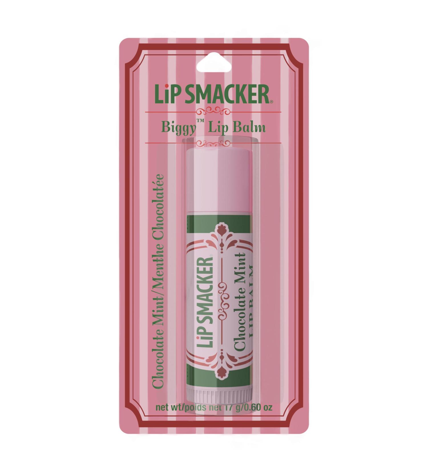 Lip Smacker Holiday Biggy Lip Balm Moisturizing Nostalgic Collectible Lip Care Fun Holiday Gift & Stocking Stuffer - Chocolate Mint Flavor - Buy Online on GoSupps.com