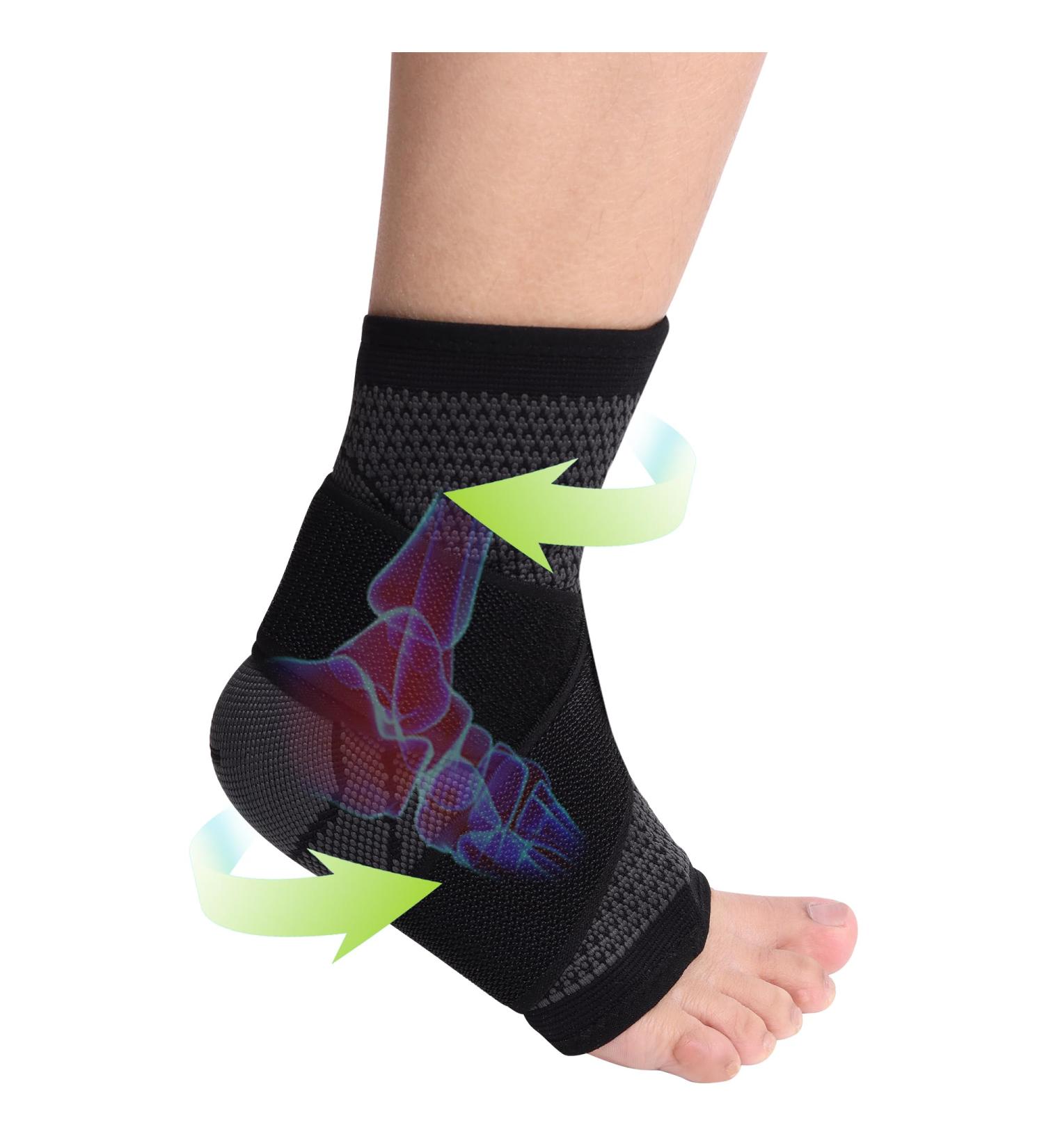 Foot Brace & Ankle Support for Sprains | Achilles Tendonitis & Plantar Fasciitis Relief | Breathable Design for Men & Women - Buy Online on GoSupps.com