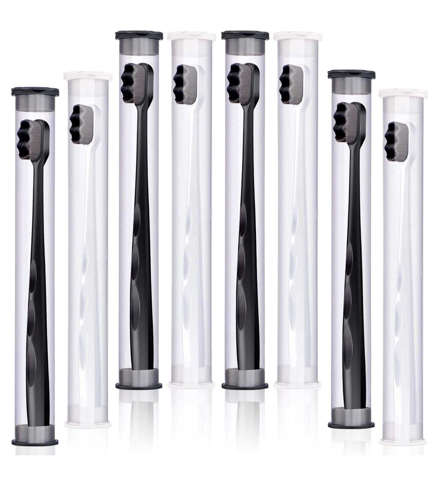 8-Piece Ultra Soft Bristle Toothbrush Set - Extra Soft Manual Toothbrushes for Gentle Cleaning - Buy Online on GoSupps.com