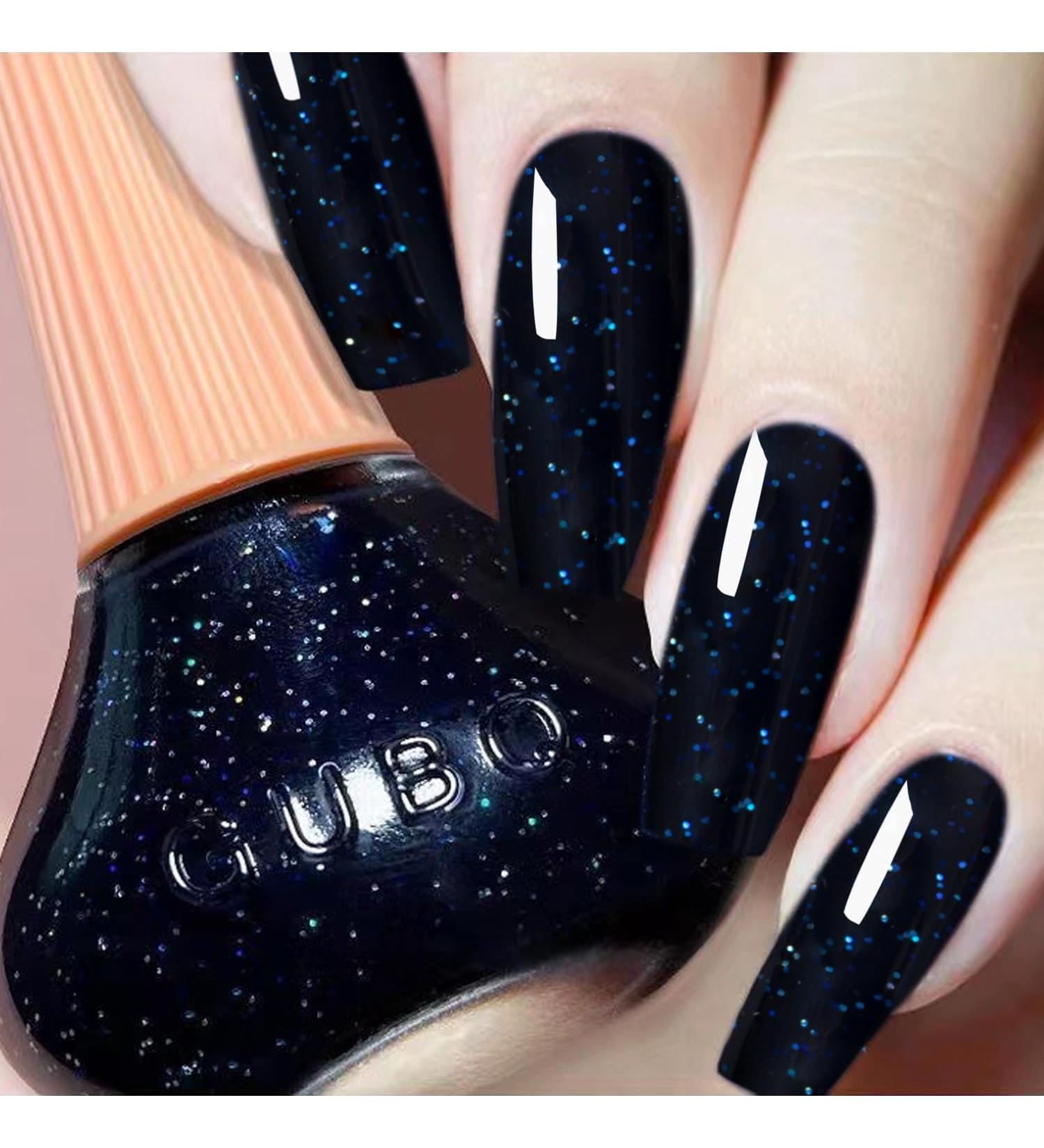 DouborQ Starry Sky Blue Nail Polish Long-lasting Glossy Nail Art Varnish (17) - Buy Online on GoSupps.com