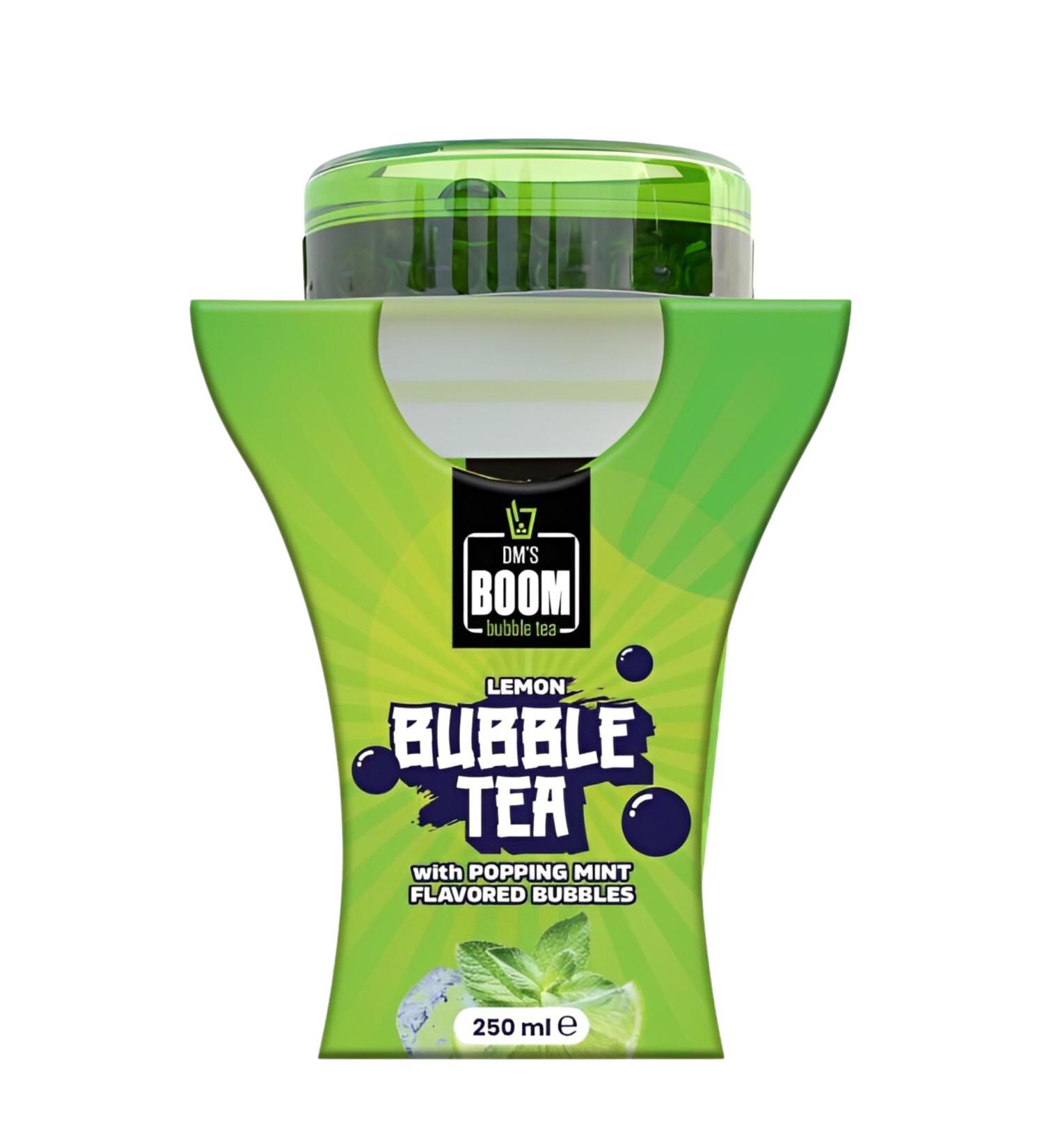 DM'S Boom Bubble Tea Lemon Bubble Tea With Popping Mint Flavored Bubbles 250 ml (Pack of12) - Buy Online on GoSupps.com