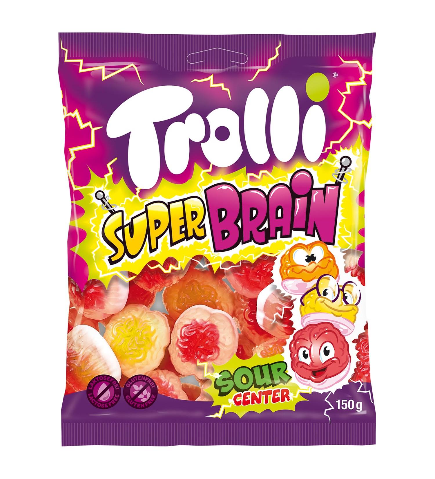 Super Brain - Super Cerveau des bonbons amusants et d licieux qui offrent une exp rience sucr e unique parfaits pour stimuler vos envies gourmandes - Compatible avec Trolli - 150g