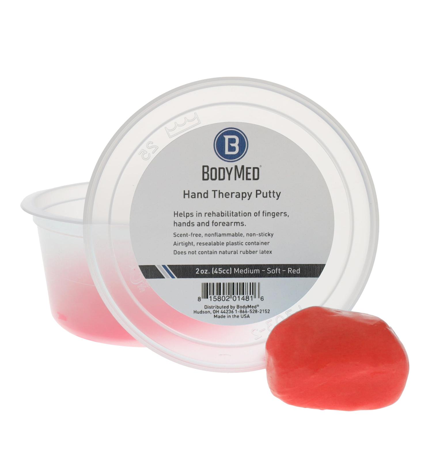Body Sport Hand Therapy Putty - Red 2 oz | Medium-Soft Strengthening Putty for Rehabilitation - Buy Online on GoSupps.com