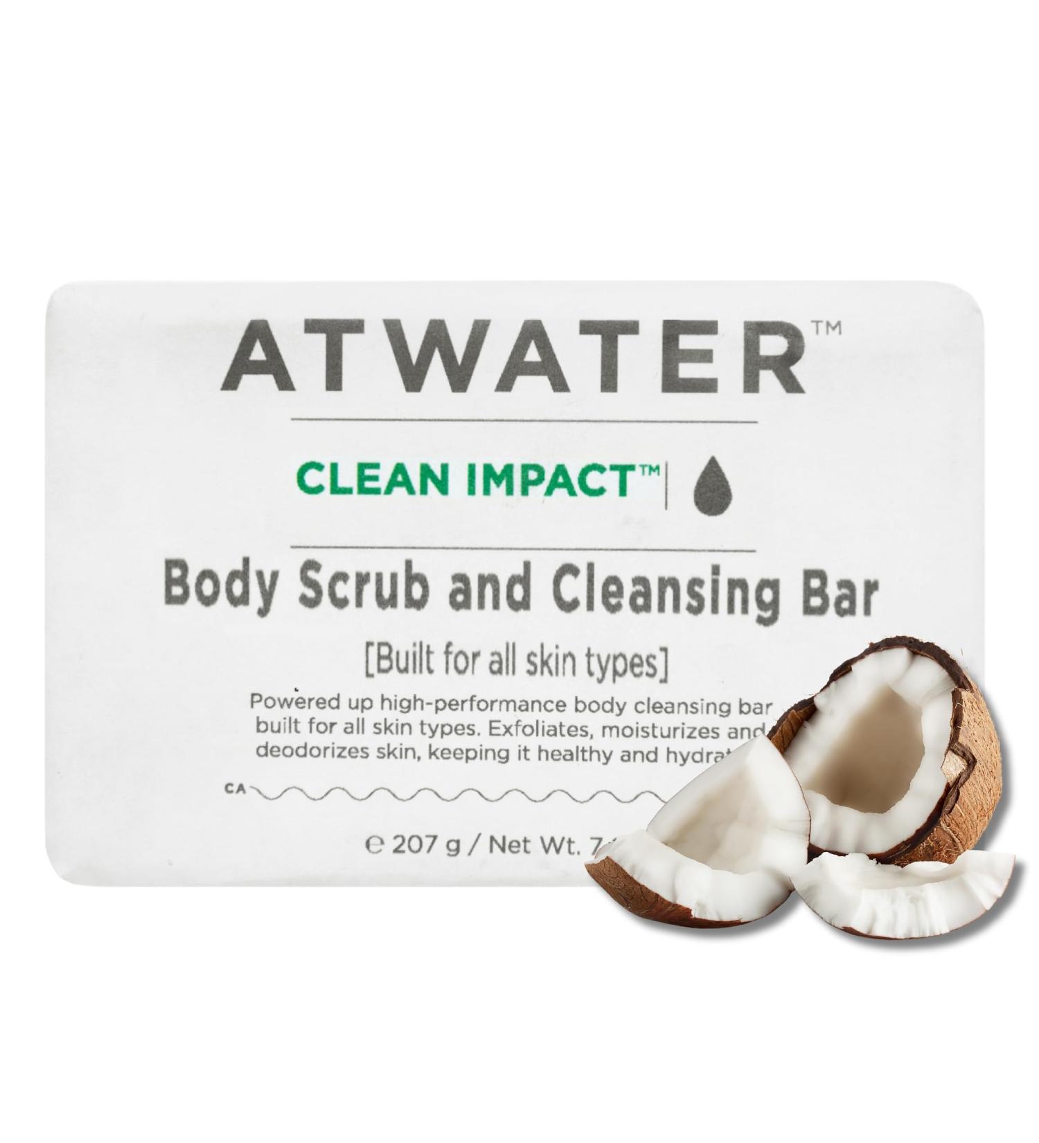 ATWATER Exfoliating Bar Soap for Men | Natural Jojoba & Coconut Soap | No Artificial Fragrances | 207g / 7oz - Best Men's Skincare - Buy Online on GoSupps.com