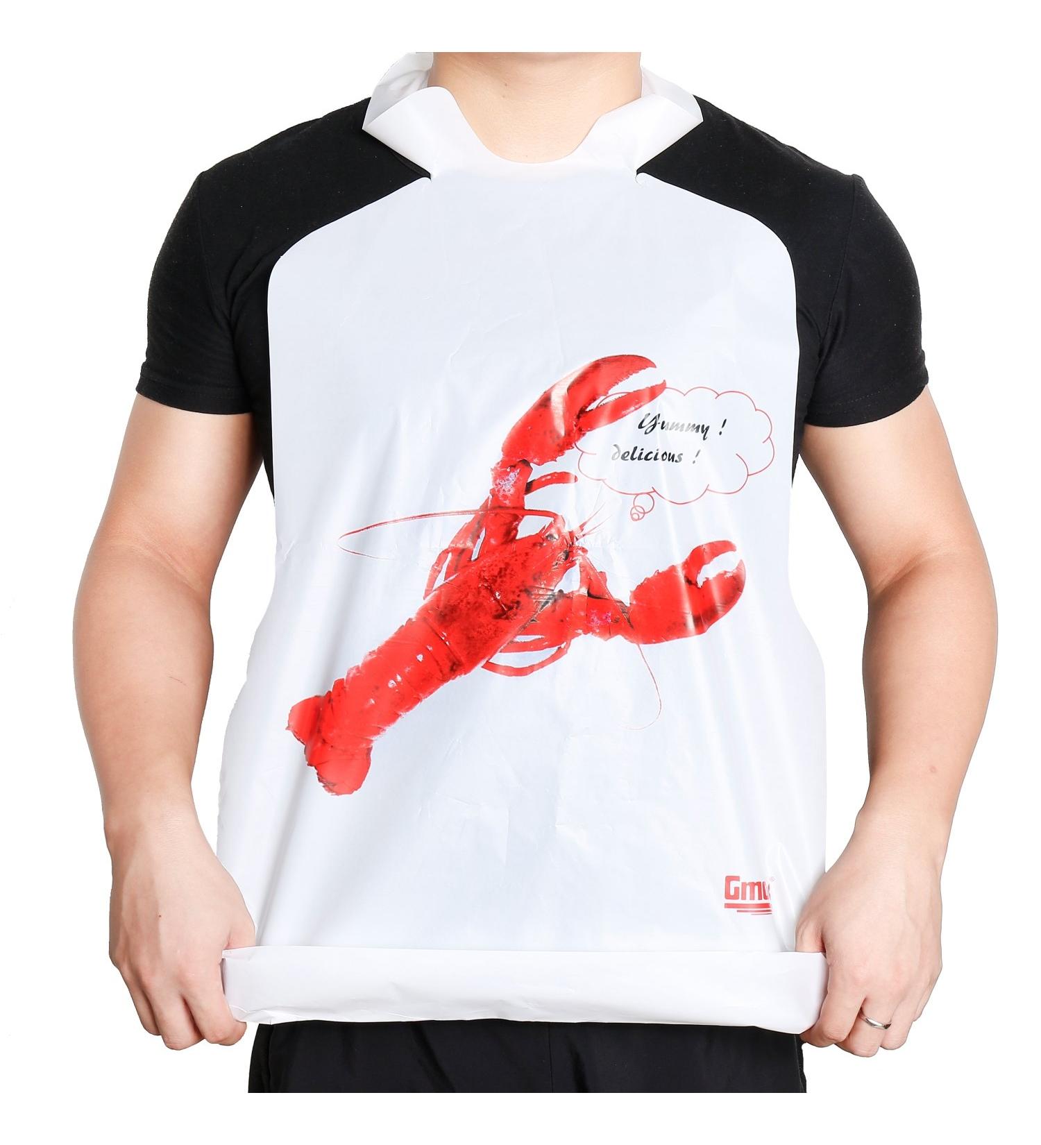 Gmark 25 Pack Disposable Plastic Lobster Bibs - Ideal for Crab Feasts & Seafood Parties - Keep Clothes Clean - GM1066 (25 ct) - Buy Online on GoSupps.com