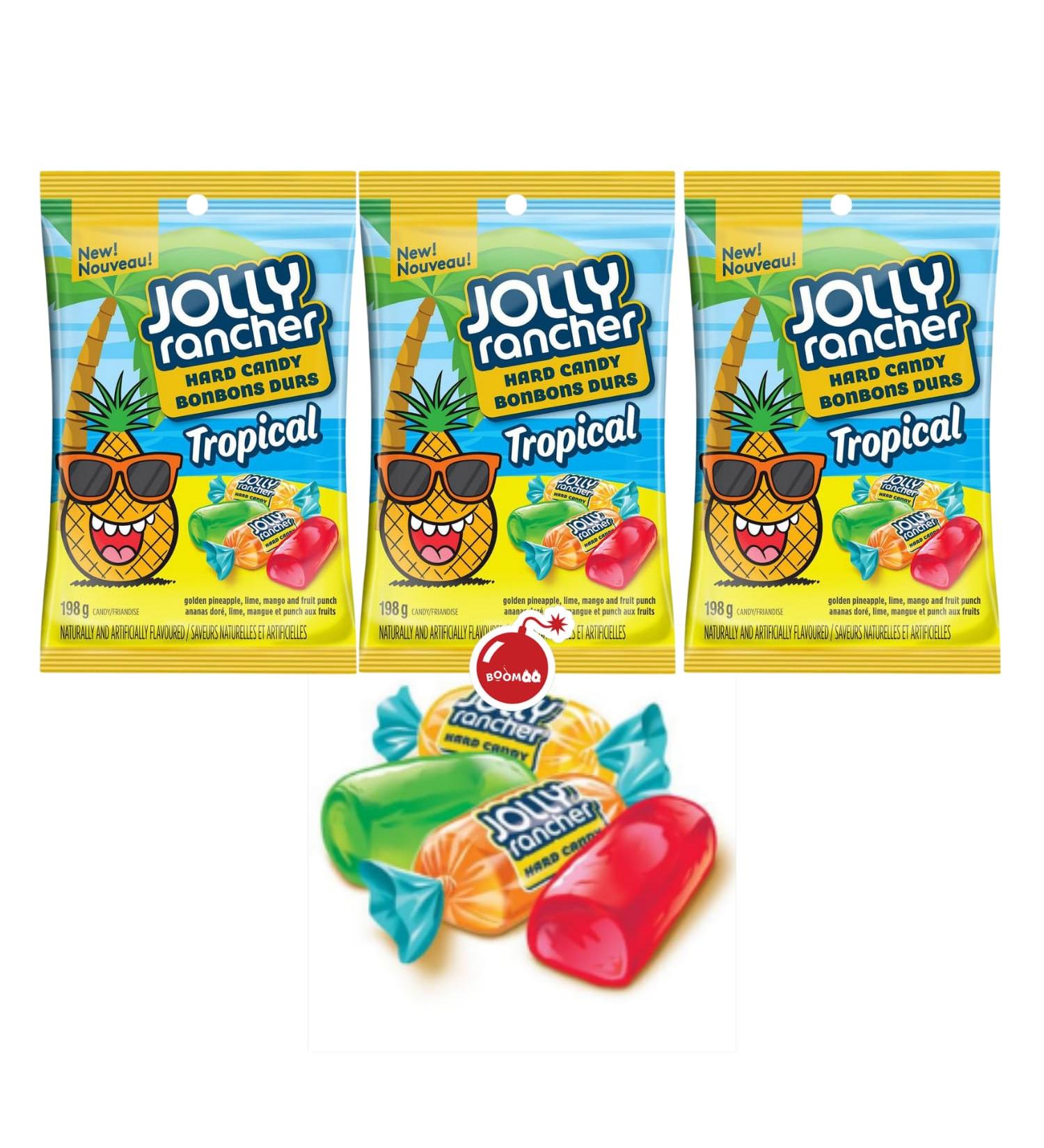 Jolly Ranchers Hard Candy Valued Pack of Tropical Flavor (3 x 198g) - In Special BoomQQ Packing - Buy Online on GoSupps.com