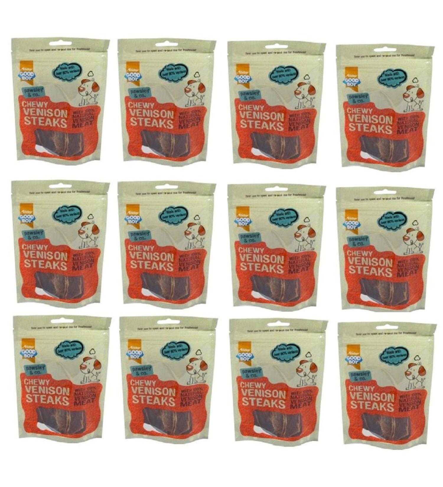 Good Boy Pawsley & Co Chewy Venison Steaks 80g (12 Pack)