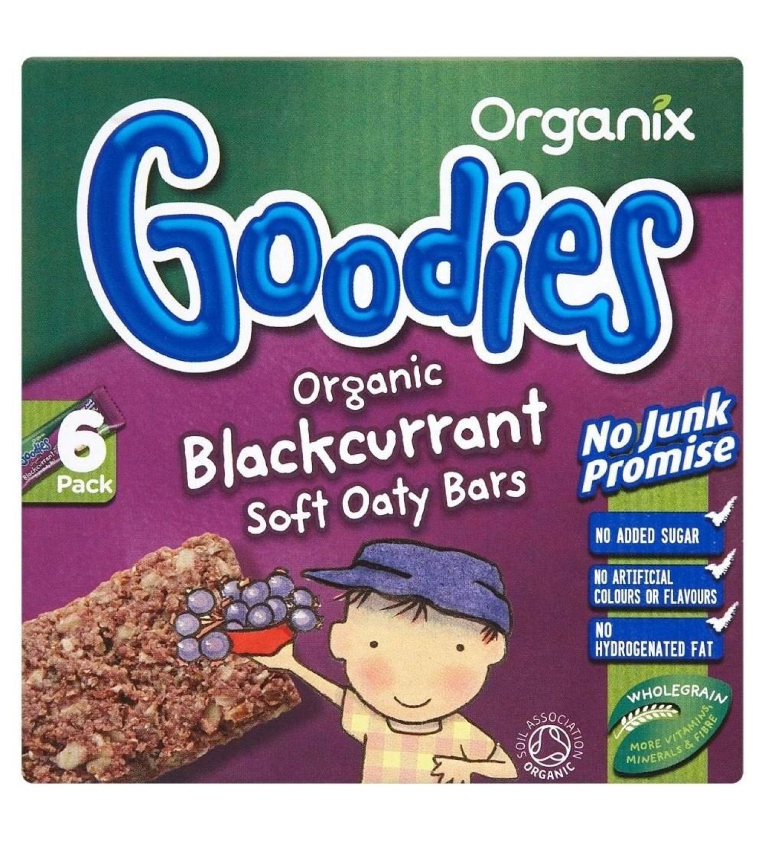 Organix Goodies Organic Soft Oaty Bars - Blackcurrant 12mth+ (6x30g) - Pack of 2