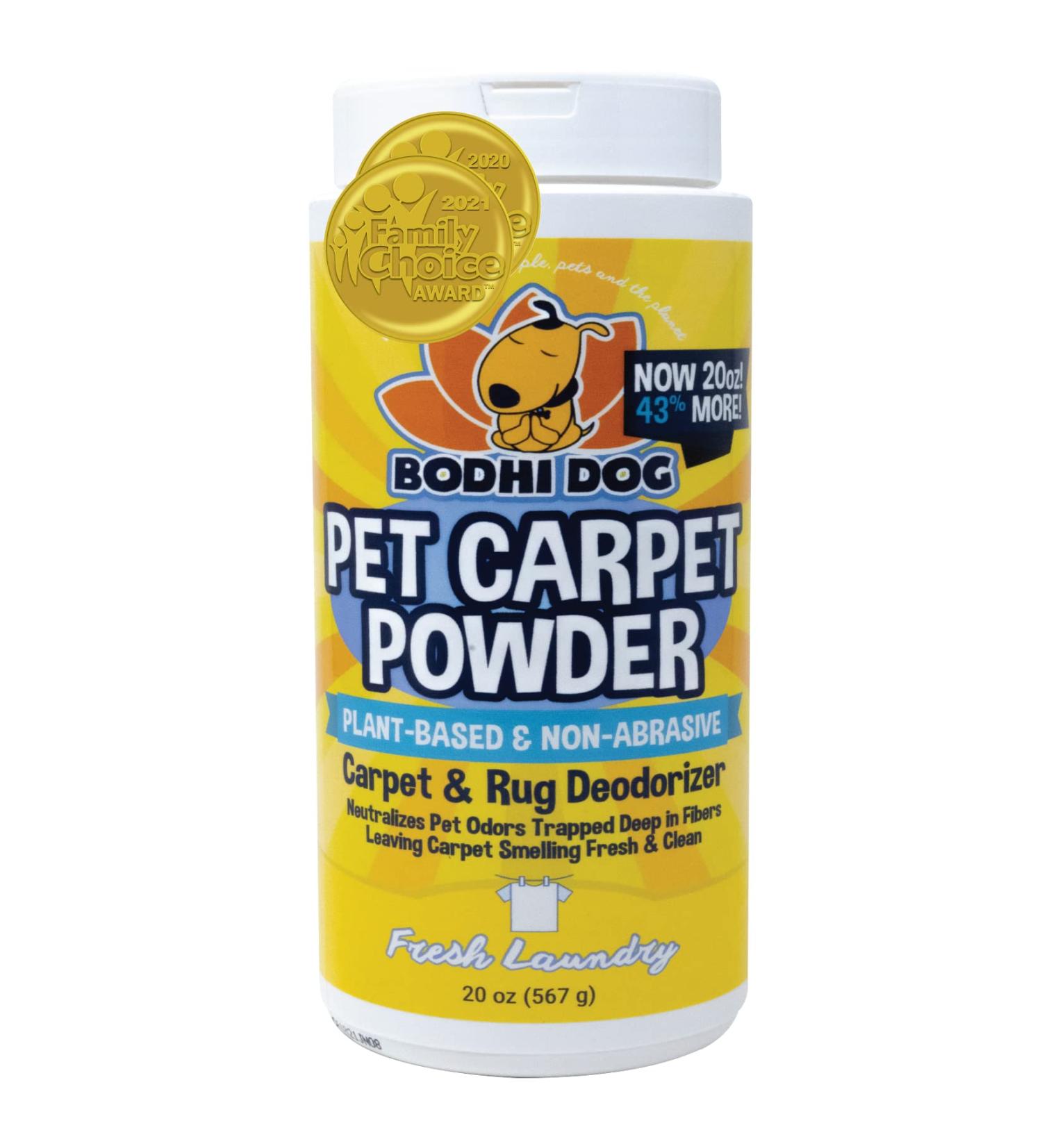 Bodhi Dog Natural Dog Odor Carpet Powder | Pet Smell Eliminator | Plant-Based Room Powder | 1.25lb Fresh Laundry Scent - Buy Online on GoSupps.com