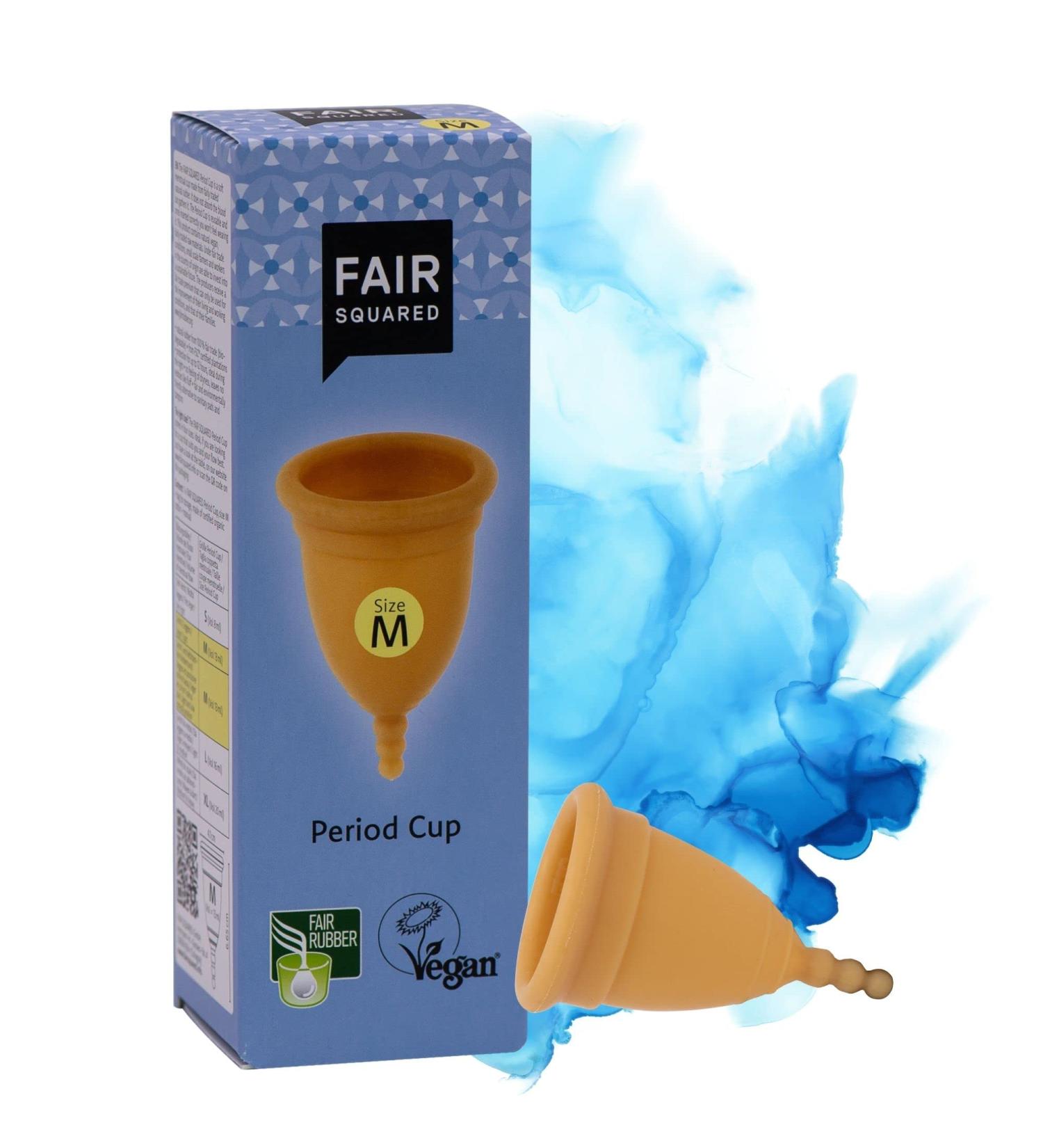 Buy Fair Squared Size M Period Cup - Vegan Natural Rubber Menstrual Cup (1 Pack) - Eco-Friendly & Fair Trade - Buy Online on GoSupps.com