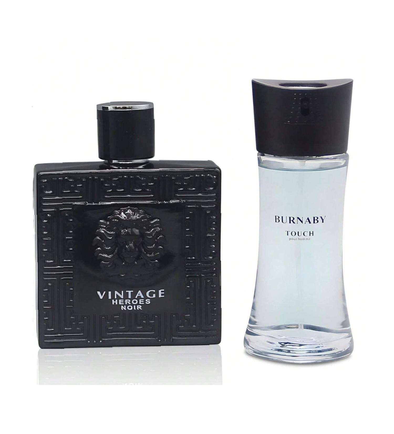 Vintage Heroes Noir&Burnaby Touch Combo Cologne for Men/Eau de Parfum Natural Spray Top Notes of Green Apple and Lemon Middle Notes of Tonka Bean Base Notes of Geranium- Natural Spray 100ML - Buy Online on GoSupps.com