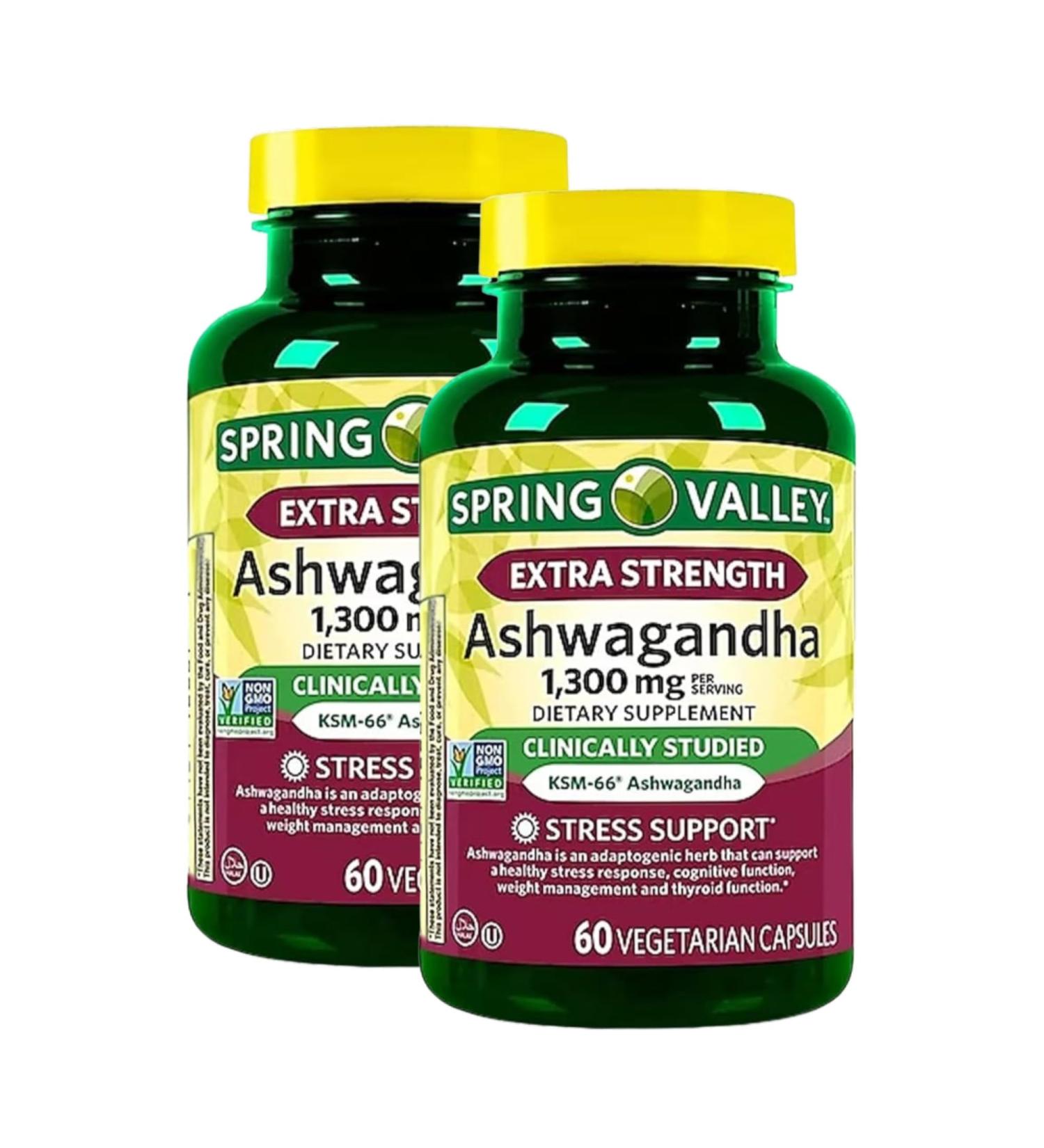 Unique Bundle Store Extra Strength Ashwagandha 1300 mg 60 Vegetarian Capsules Ashawanda Capsulas Ashwagandha Supplements for Women and Men Gluten Free Non-GMO (Pack of 2) 60 Count (Pack of 2) - Buy Online on GoSupps.com