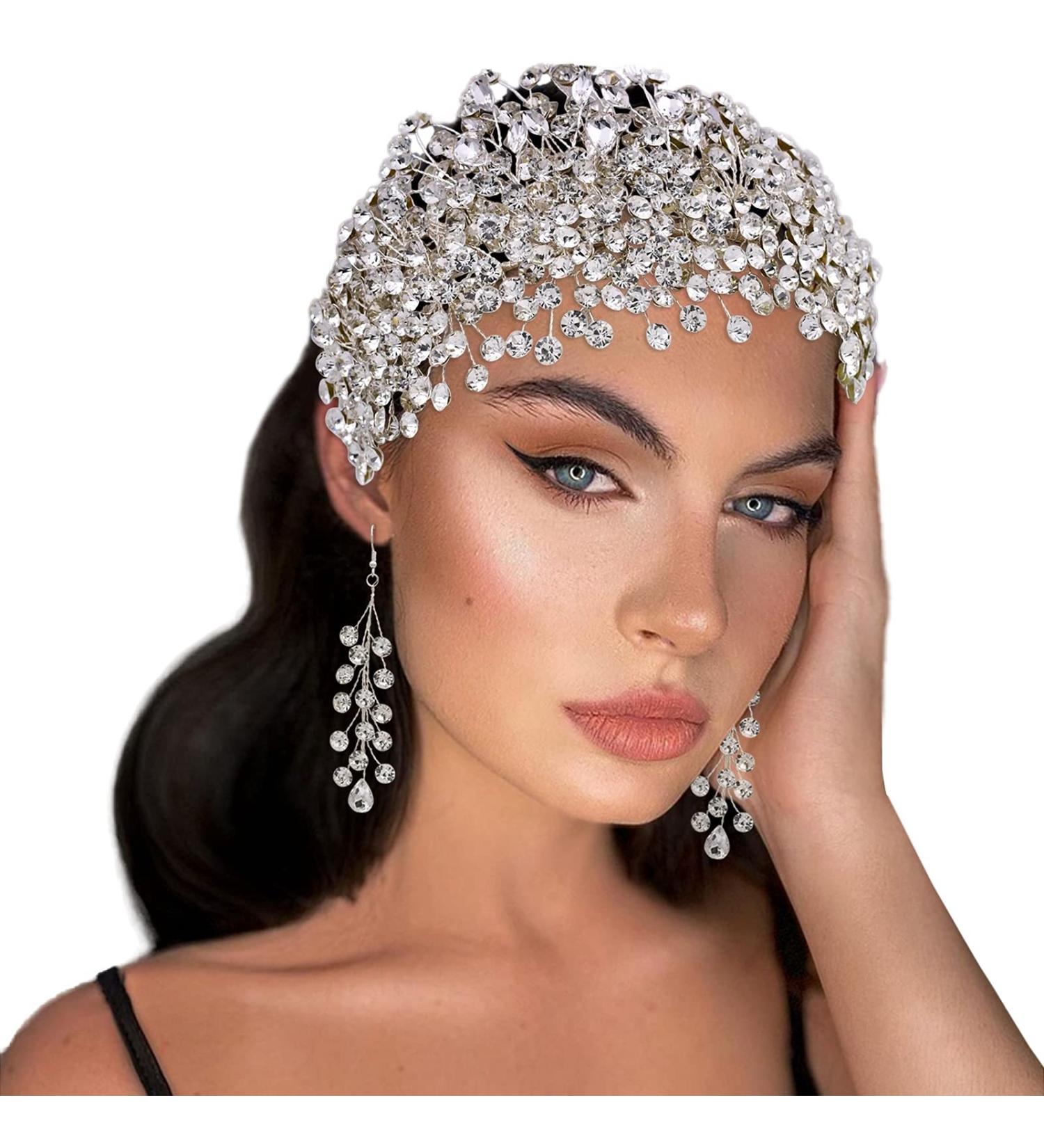 Silver Rhinestone Wedding Headpiece - Handmade Bridal Headband for Women - Buy Online on GoSupps.com