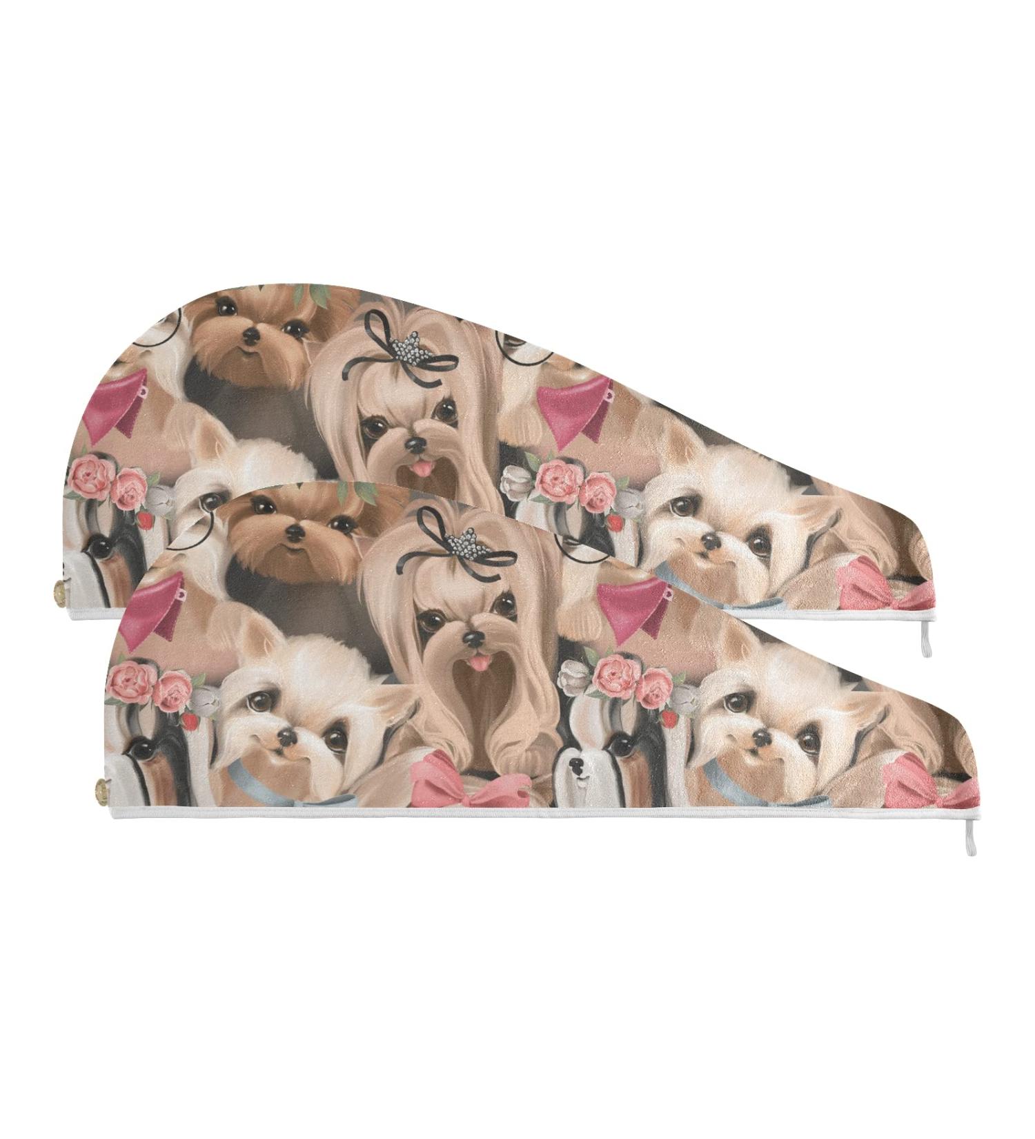 Quick Dry Microfiber Hair Towel for Dogs & Girls | 2 Pack 9.5 x 24 - Ideal for Wet Hair - Buy Online on GoSupps.com