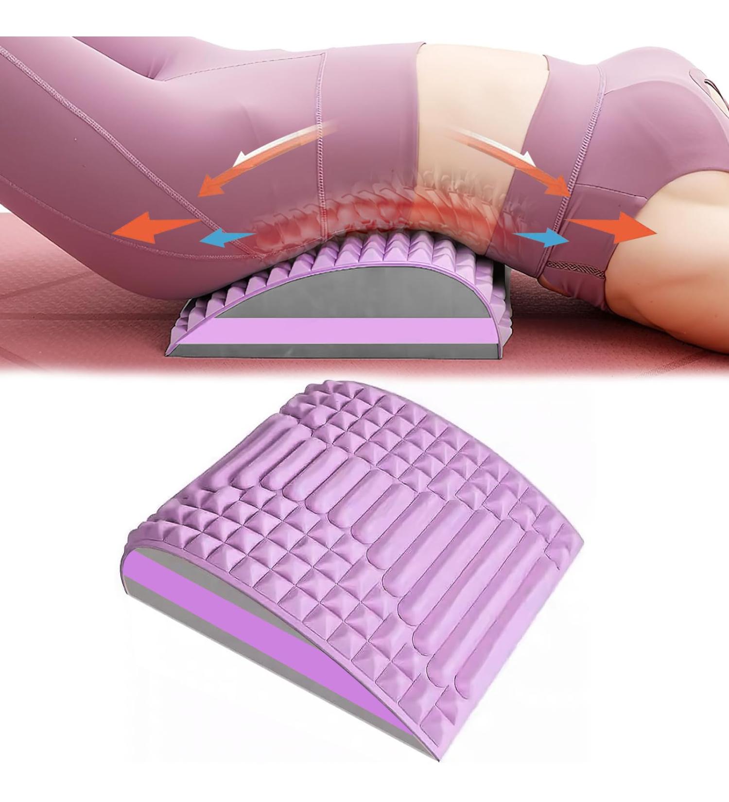 Yushengtai 2-in-1 Neck & Lumbar Spine Stretch Back Pain Relief Stretcher (Purple) | International Shipping - Buy Online on GoSupps.com