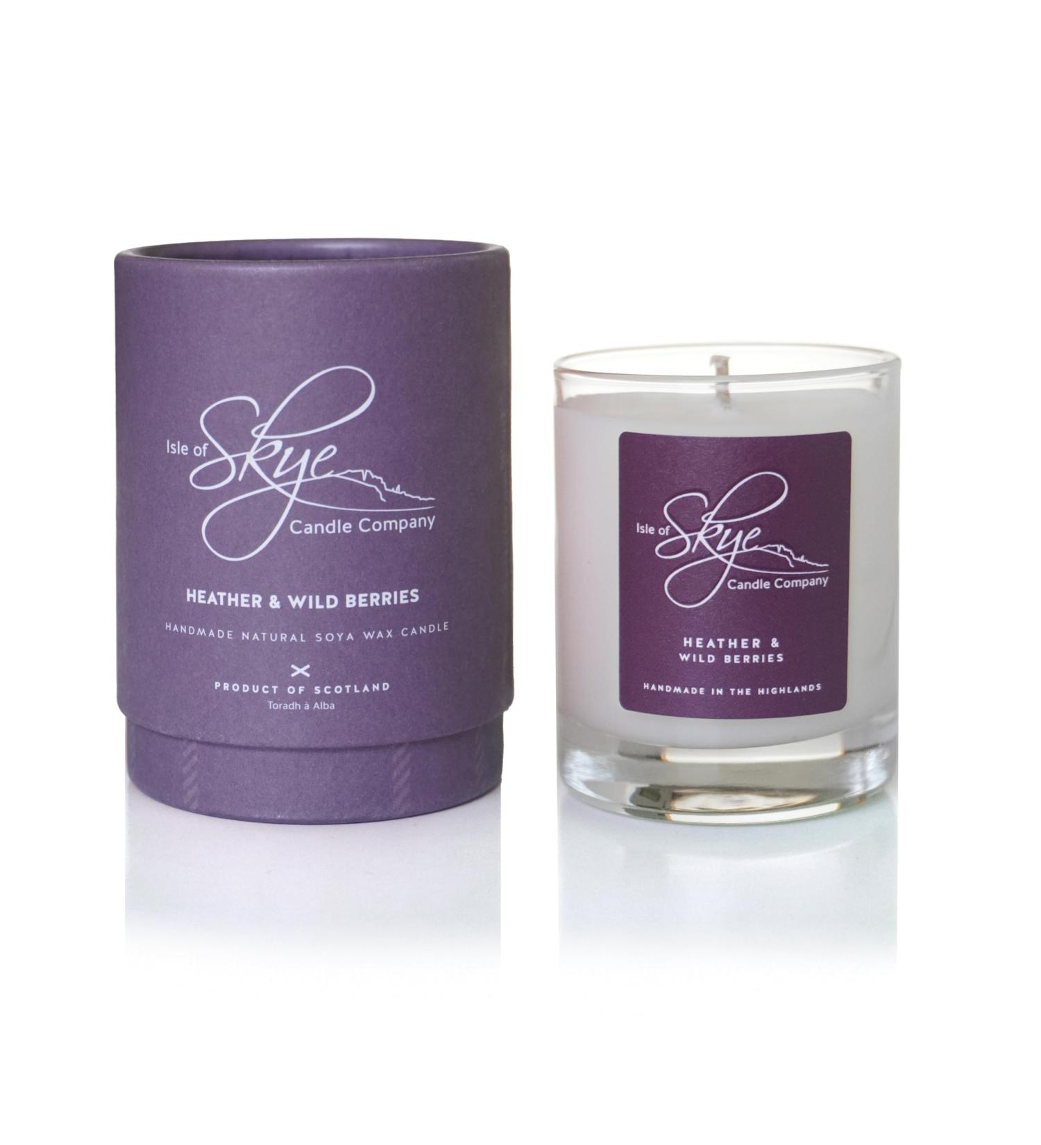 Isle of Skye Candle Company: 100% Natural Heather & Wild Berries Soy Candle - Premium Botanical Oils for Aromatherapy - Buy Online on GoSupps.com