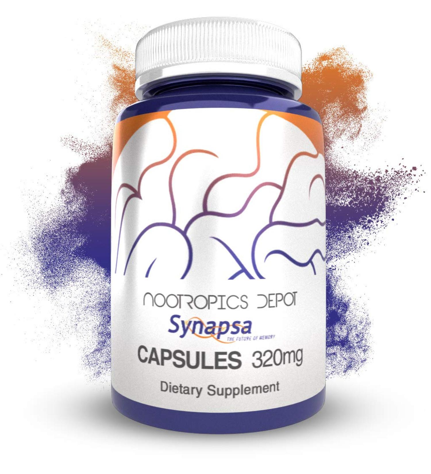 Nootropics Depot Synapsa Bacopa Monnieri Capsules | 320mg | 60 Count | Whole Plant Extract | Ayurveda Supplement | Adaptogen Herb | to Enhance Learning Memory & Mental Performance 60 Count (Pack of 1) - Buy Online on GoSupps.com