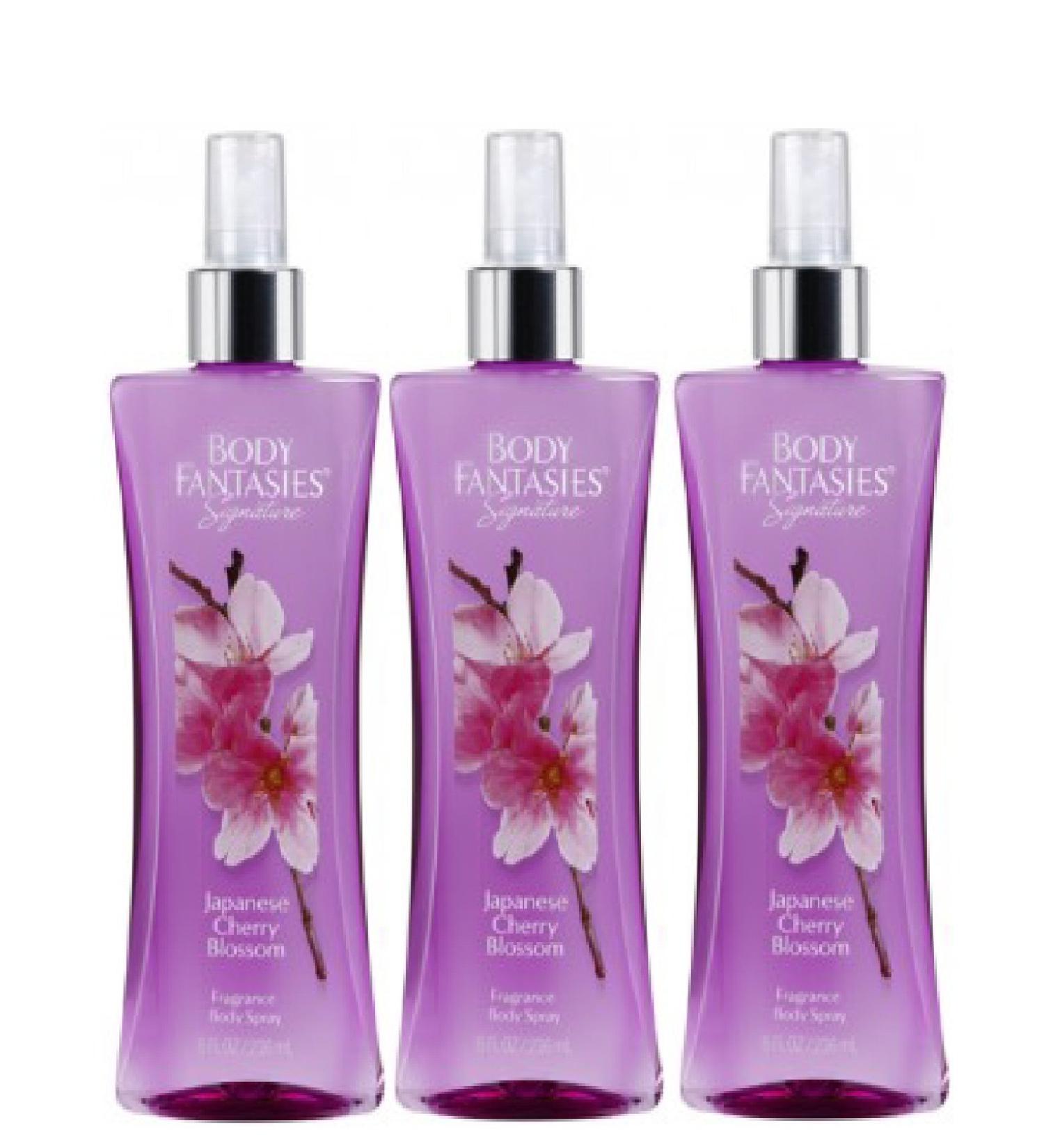 Body Fantasies Japanese Cherry Blossom Body Spray - Pack of 3