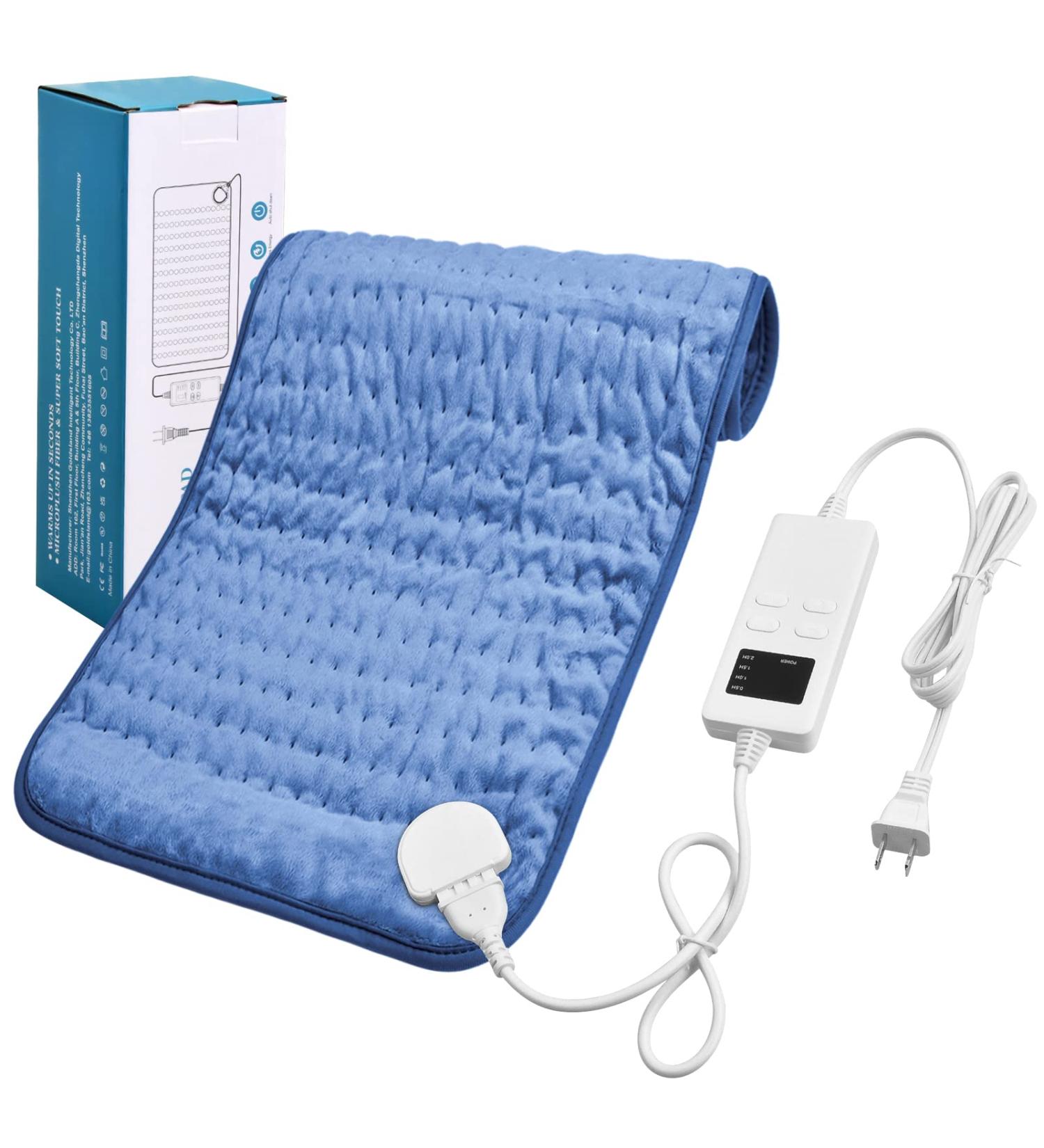 Shop Safe Electrical Heating Pillows - Fast Heating 6 Temp Levels & Auto Shutdown (40x76 cm) - Comfortable Gray Design - Buy Online on GoSupps.com