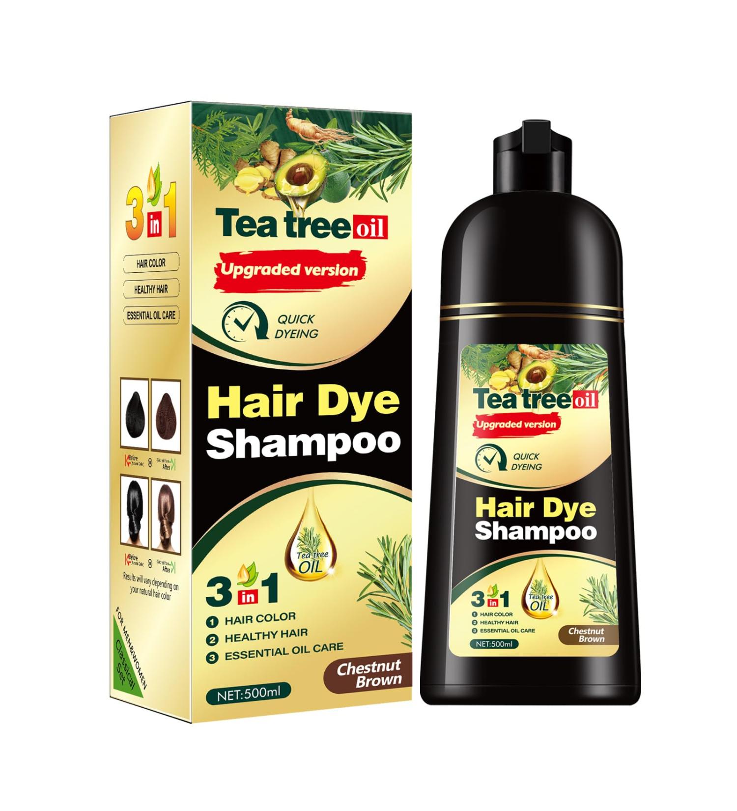 Buy Herbal Instant Hair Color Shampoo - 100% Gray Coverage Ammonia-Free Brown | 3-in-1 Fast and Lasting Dye for Men & Women - Ship Internationally - Buy Online on GoSupps.com