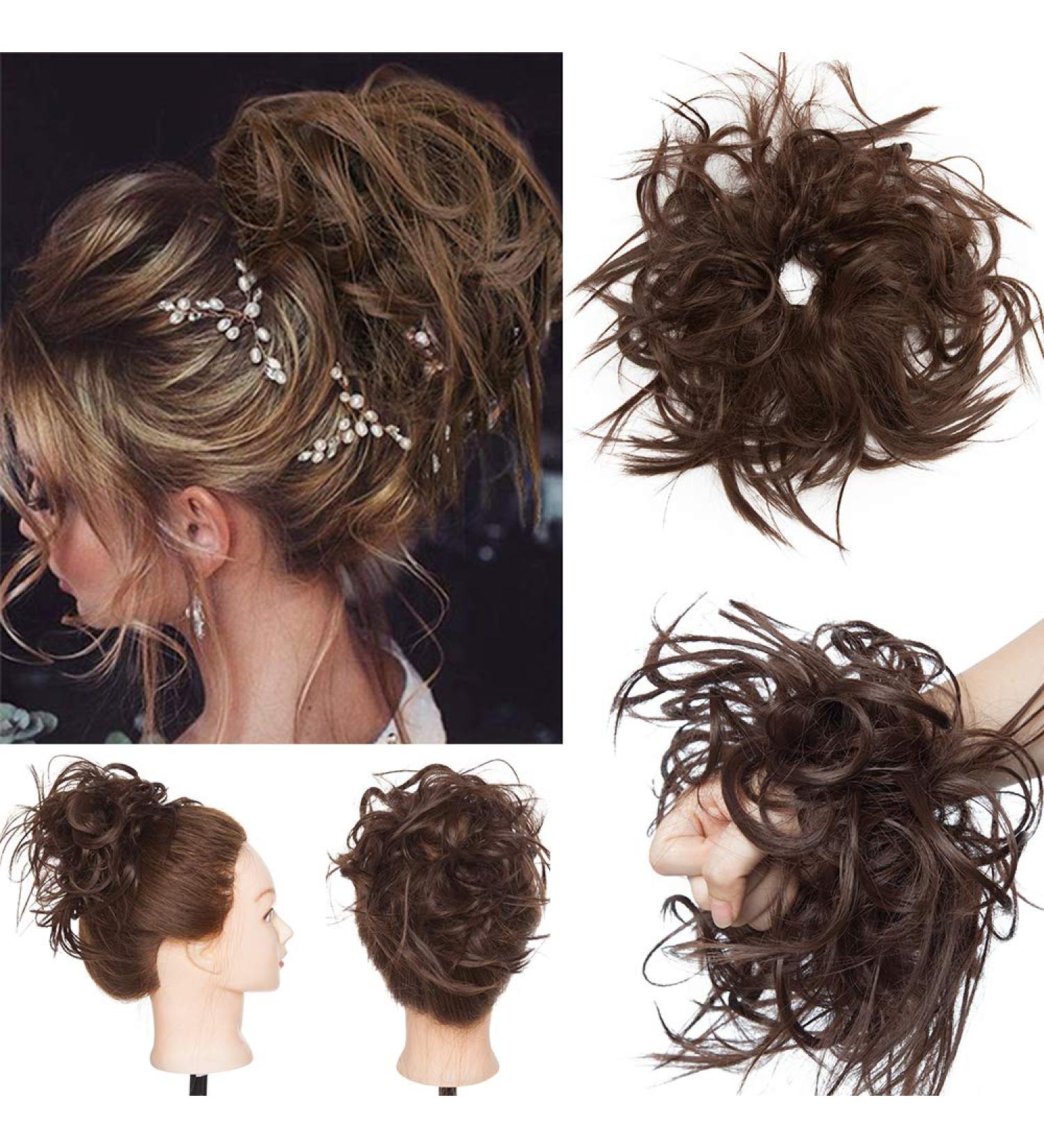 Premium Brown Hair Extensions for Ponytails & Buns | 45g Art Nodes & Hair Bands - Buy Online on GoSupps.com