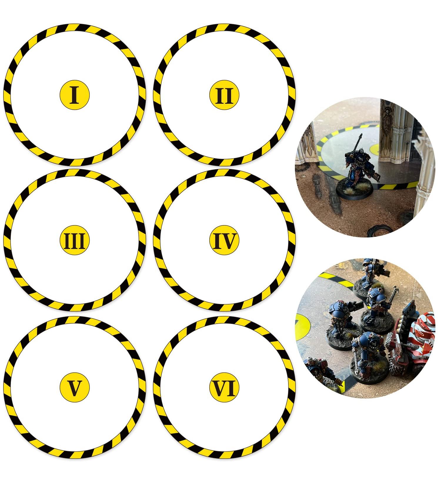 Jucoci Objective Markers 6PCS Set for WH40k Wargame - Yellow-02 - Buy Online on GoSupps.com