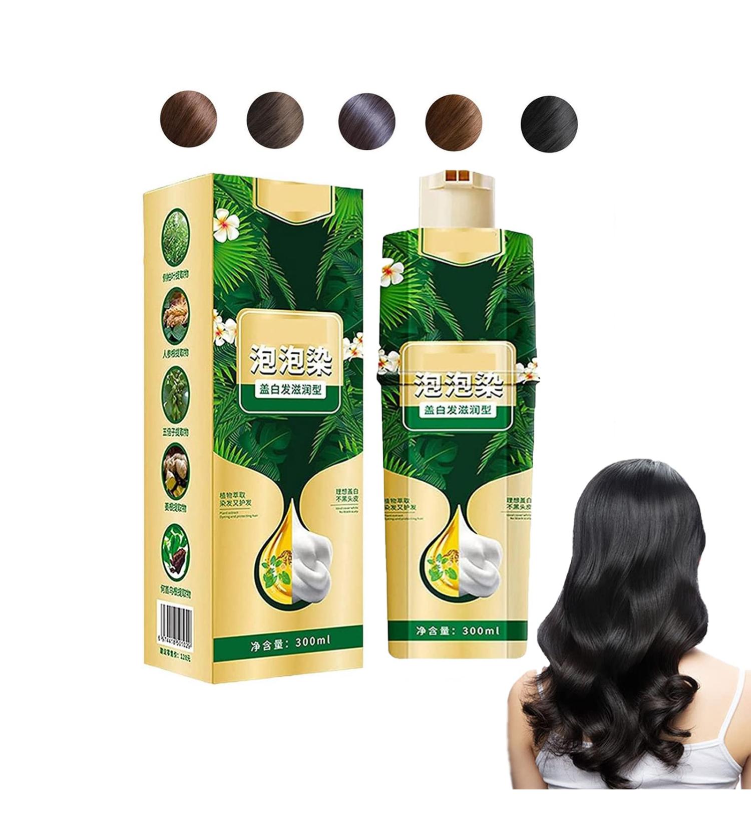 JORPKRAL Plant Bubble Hair Dye Shampoo 2023 Plant Hair Dye Shampoo Instant Natural Hair Dye Shampoo for Women and Man (2PCS Coffee) - Buy Online on GoSupps.com