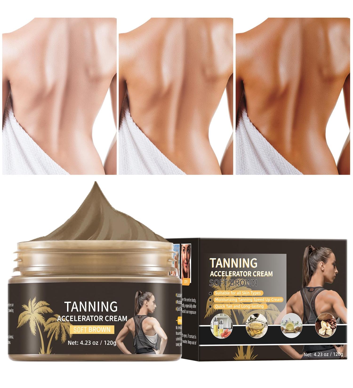 Buy Tanning Accelerator Cream - Effective Natural Brown Tan Lotion for Sun & Sunbeds | Luxury Intensive Tanning Gel Online - Buy Online on GoSupps.com