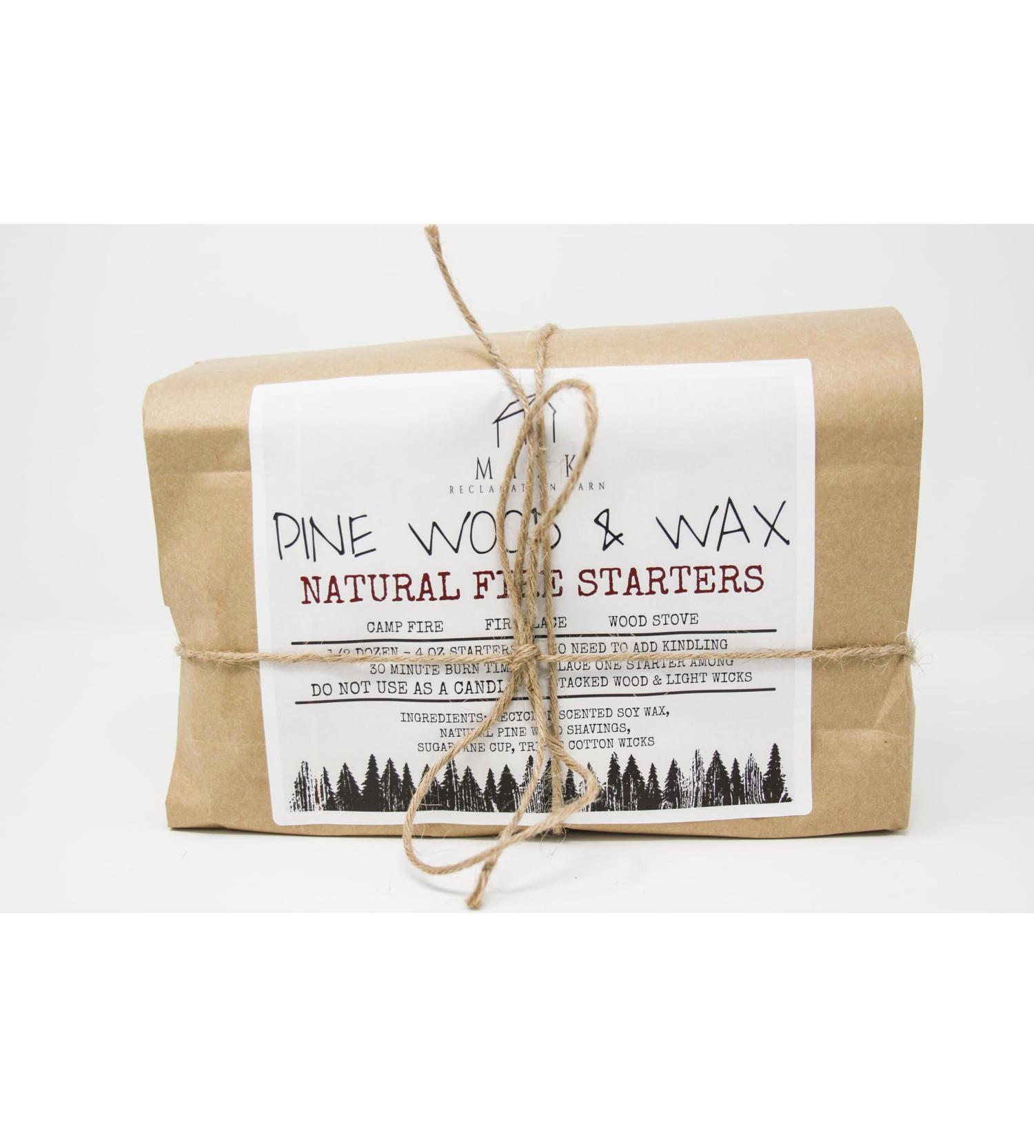 Pine Wood and Wax Scented Fire Starters Set of 6 Home Fragrance Accessories