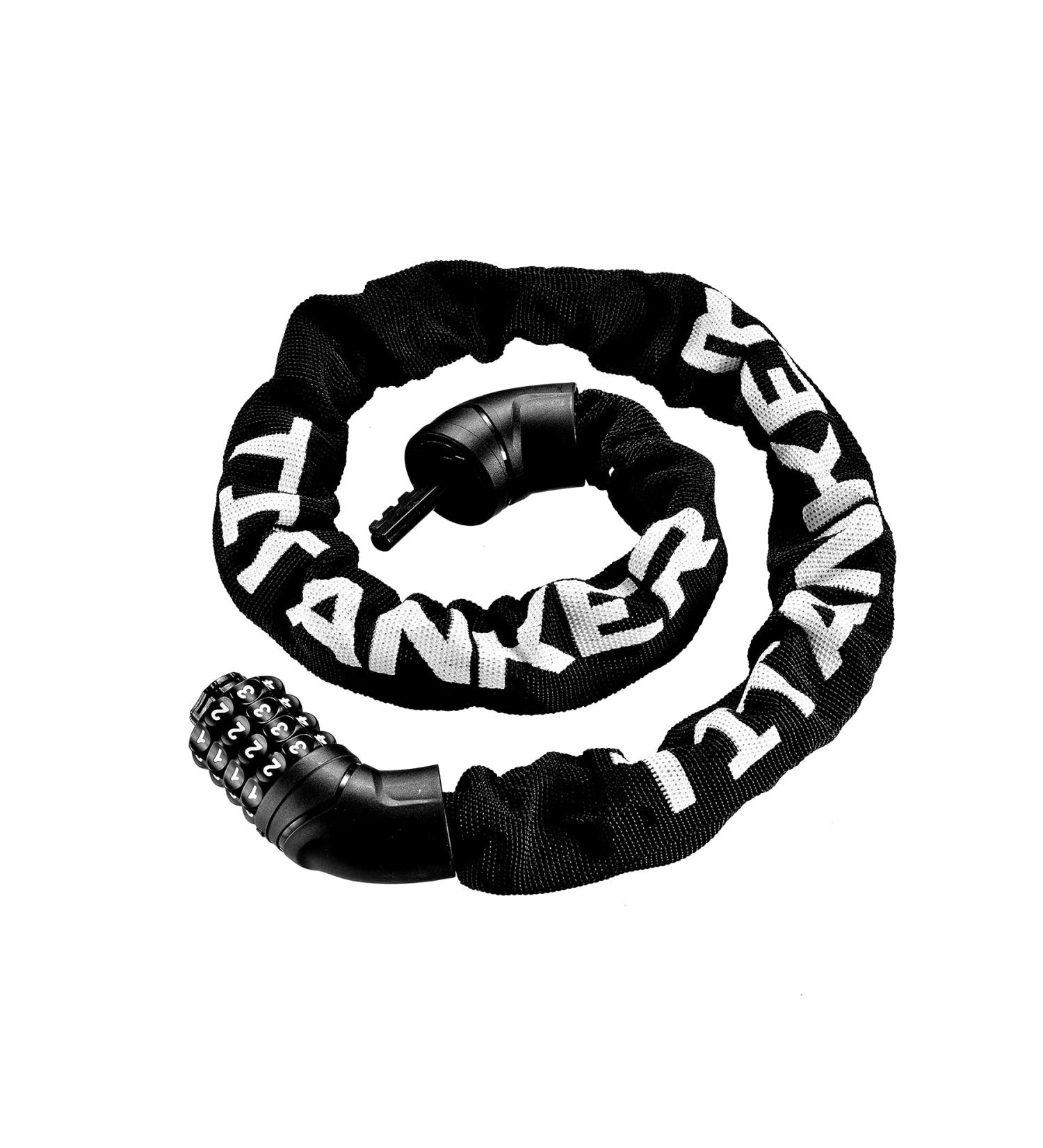 Titanker 8mm Combination Bike Chain Lock - Anti-Theft Security for Bike, Motorcycle, Door, Gate - Resettable 3 Feet Bicycle Lock with Thick Chain - Buy Online on GoSupps.com