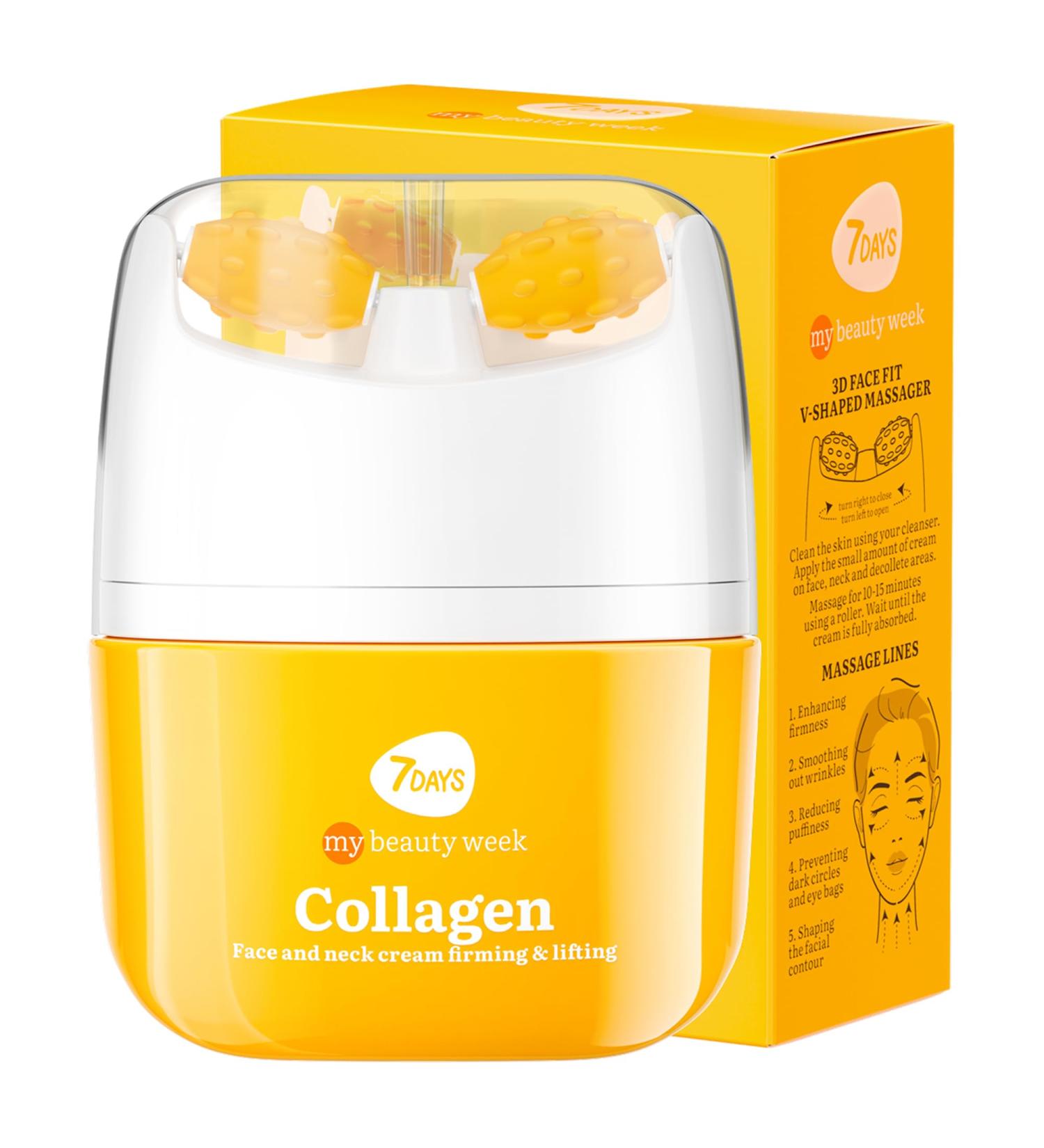 7DAYS AH-8 Neck Firming Cream with Roller - Korean Anti Aging Face Moisturizer with AH8 & Collagen 2-in-1 Tightening & Lifting Neck Cream & Face Cream with Peptide Complex Wrinkle Care | 1.35 fl oz Collagen 1.35 Fl Oz (Pa  - Buy Online on GoSupps.com