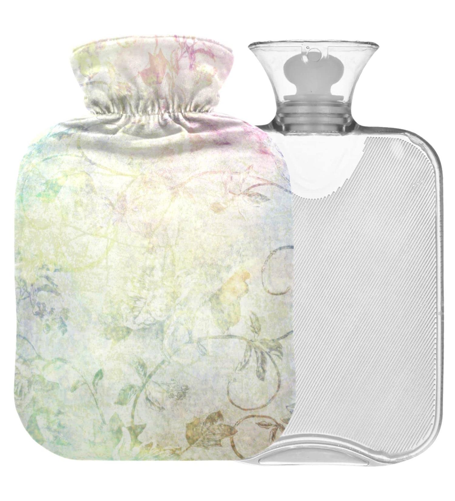 Naanle Vintage Flower Hot Water Bottle with Cover - 2L Heat Therapy for Back Pain Relief Hand & Foot Warmer - Buy Online on GoSupps.com