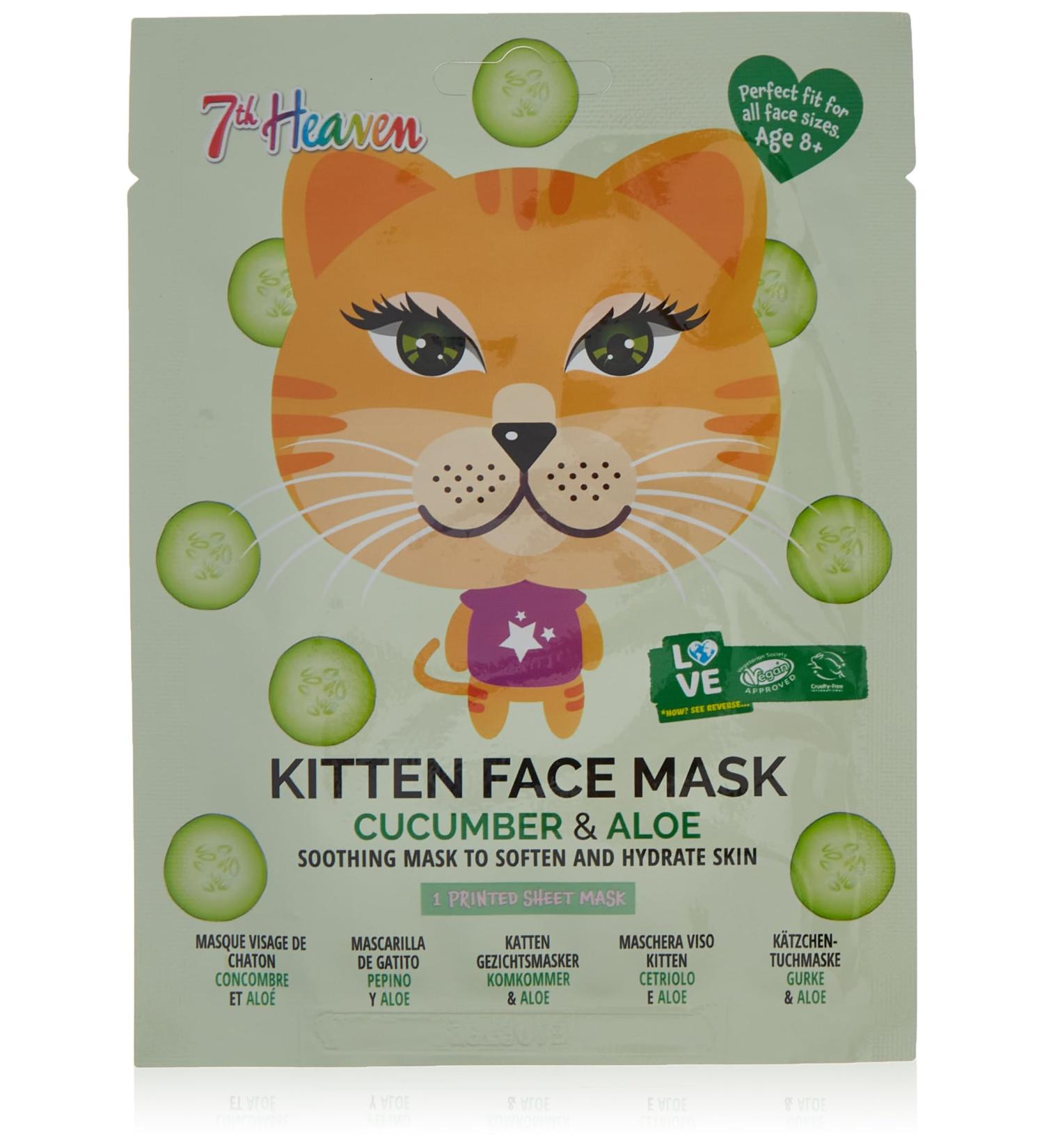 7Th Heaven Animal Face Mask - Cat Kitten Design | 1 Piece - International Shipping - Buy Online on GoSupps.com