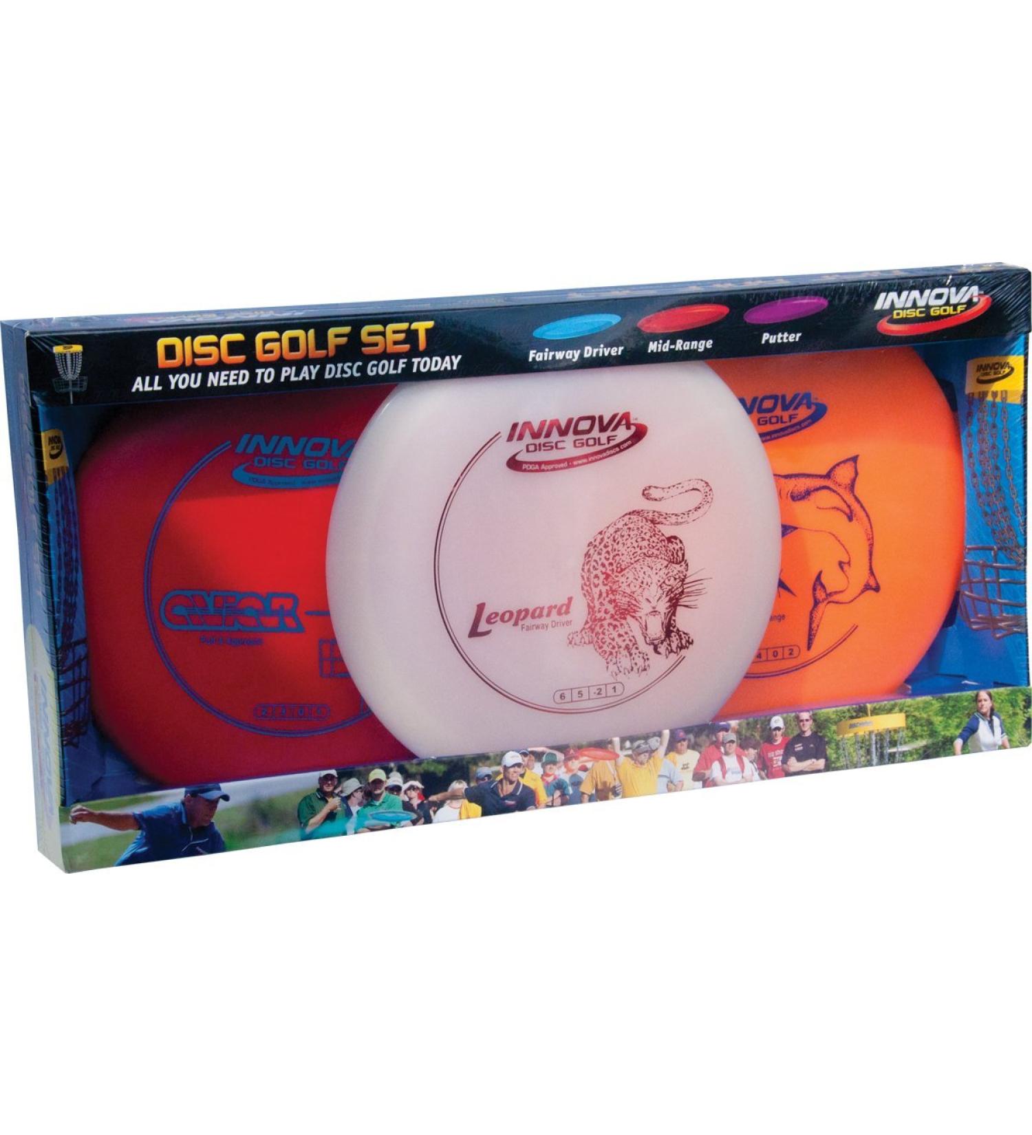 Innova Disc Golf Set - Driver, Mid-Range, Putter in Comfortable DX Plastic (3 Pack) - Assorted Colors - Buy Online on GoSupps.com