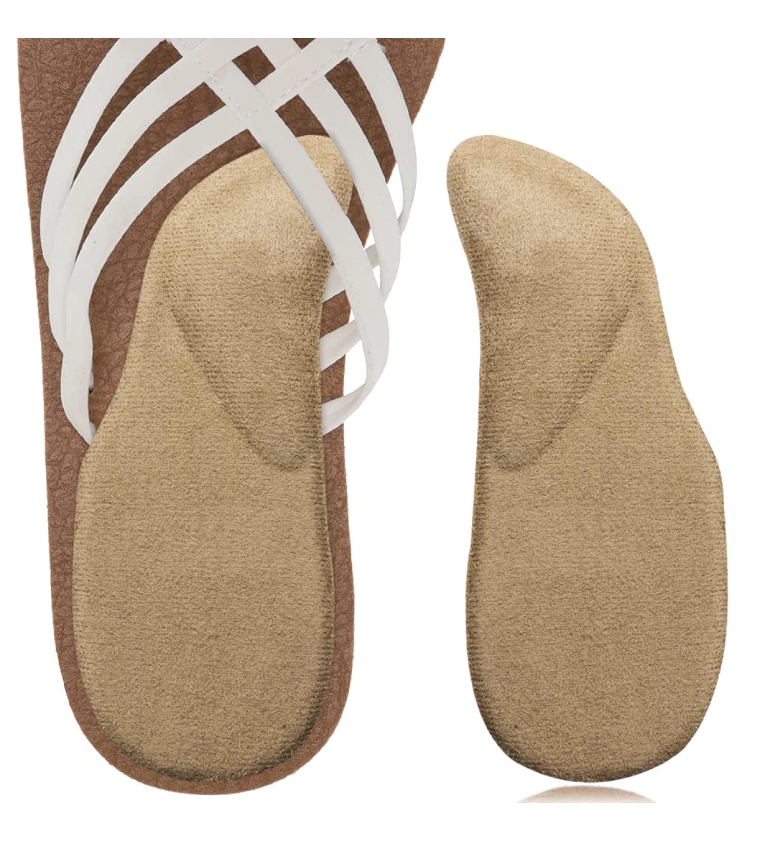 Arch Support Shoe Insoles with Gel Inserts for Pressure Relief - Small Latte - Buy Online on GoSupps.com
