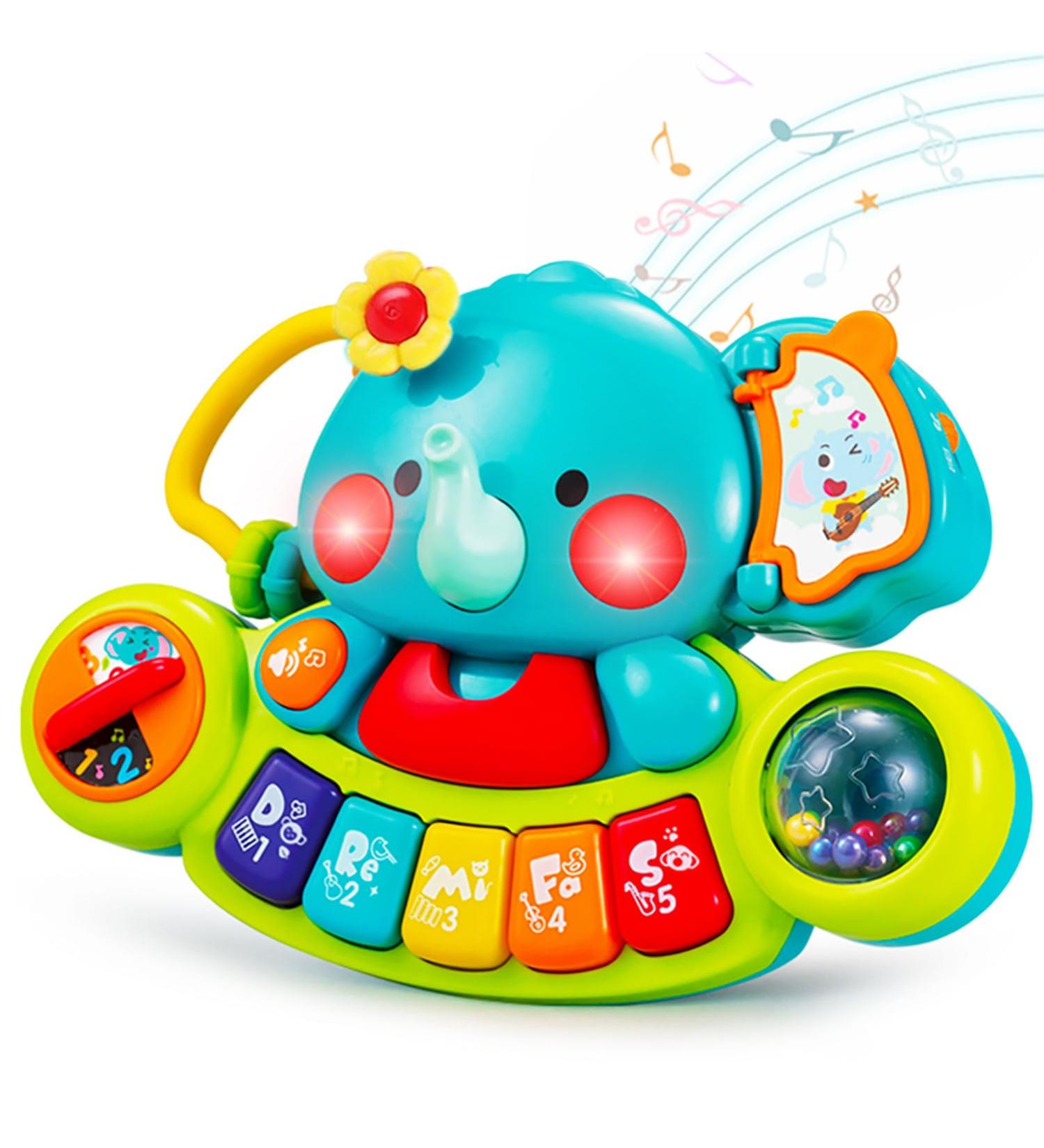 Hola Baby Toys: Musical Elephant Piano & Light-Up Motorcycle for Kids 3-12 Months | Unique Gifts for Boys & Girls - Buy Online on GoSupps.com