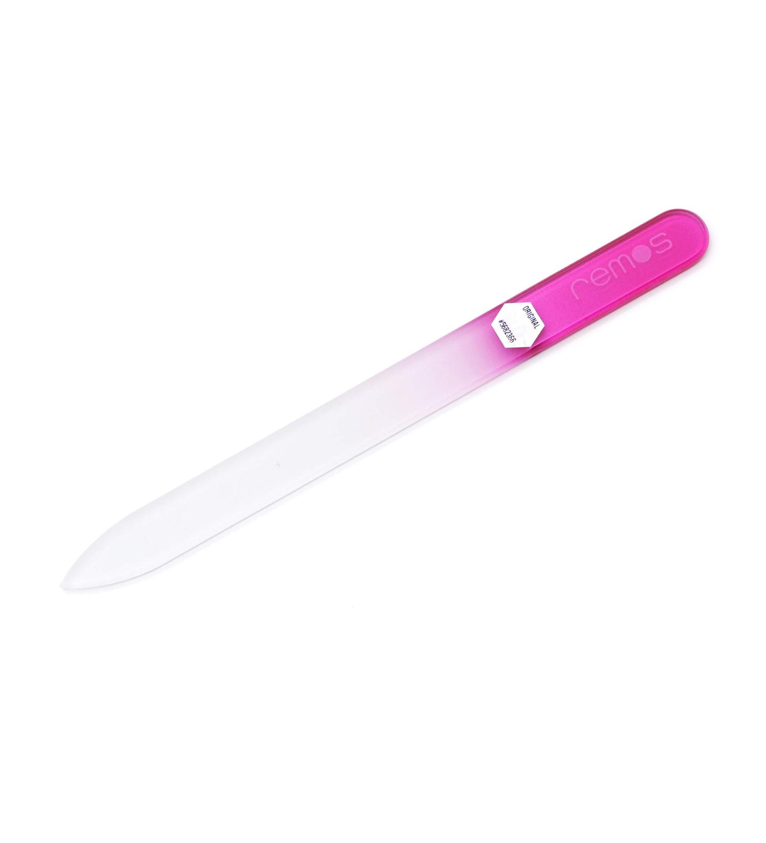 REMOS Double-Sided Pink Glass Nail File - Professional Grade - Buy Online on GoSupps.com