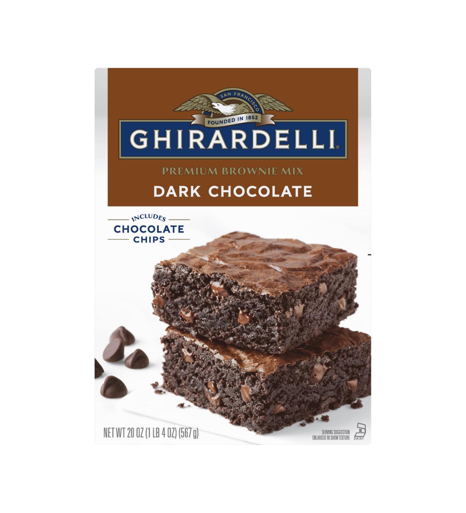 Ghirardelli Dark Chocolate Premium Brownie Mix - 20 oz - Decadent and Delicious - Buy Online on GoSupps.com