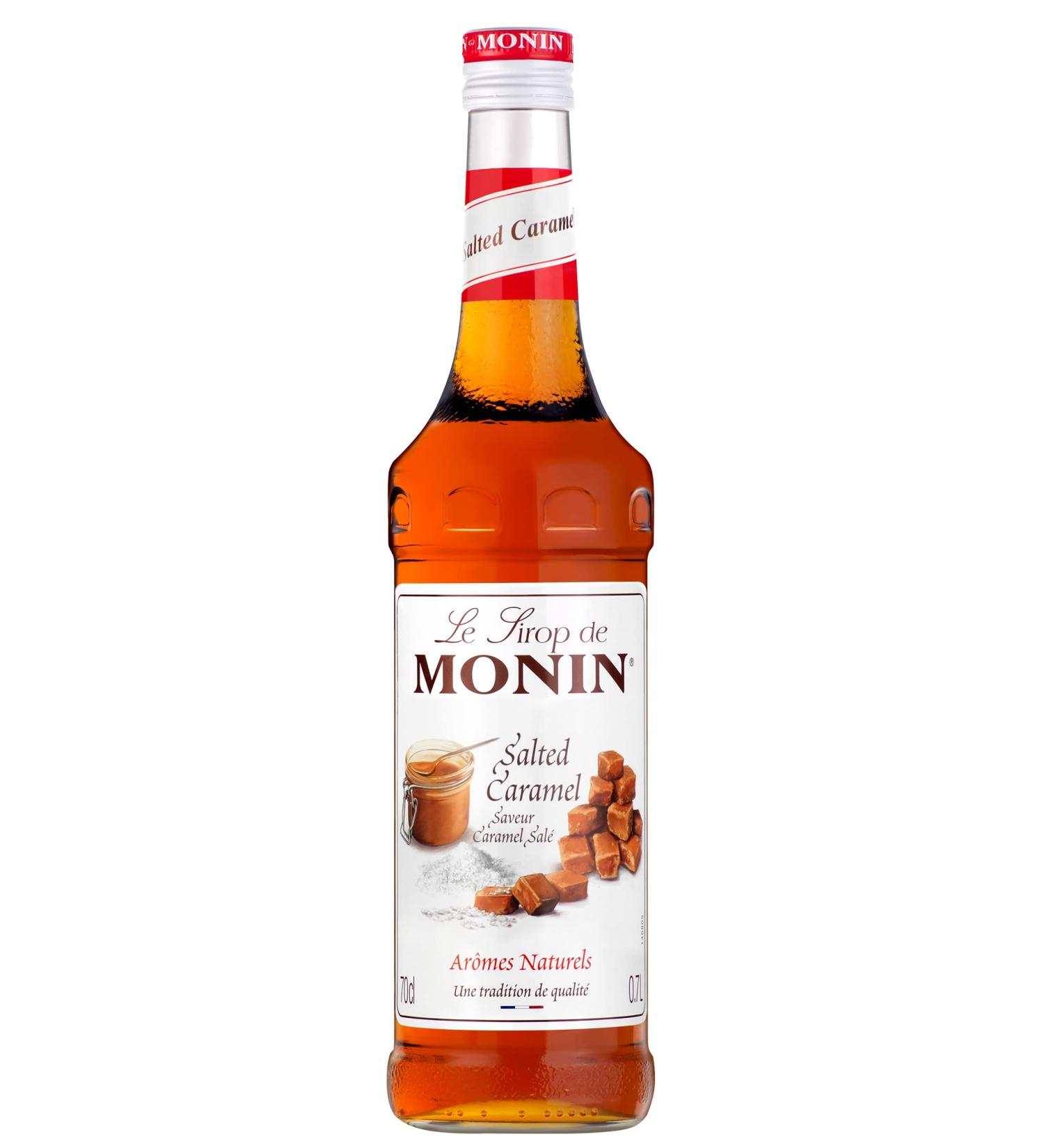 Monin Salted Caramel Syrup 70cl - Single - Cocktail Syrup Flavouring Salted Caramel 700 ml (Pack of 1)