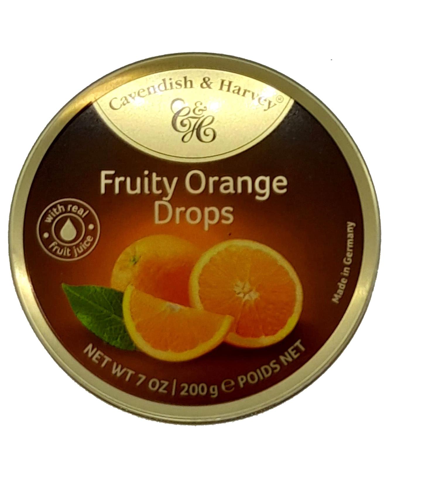 Cavendish & Harvey Orange Drops 200g - Gourmet Orange Candy | International Shipping Available - Buy Online on GoSupps.com
