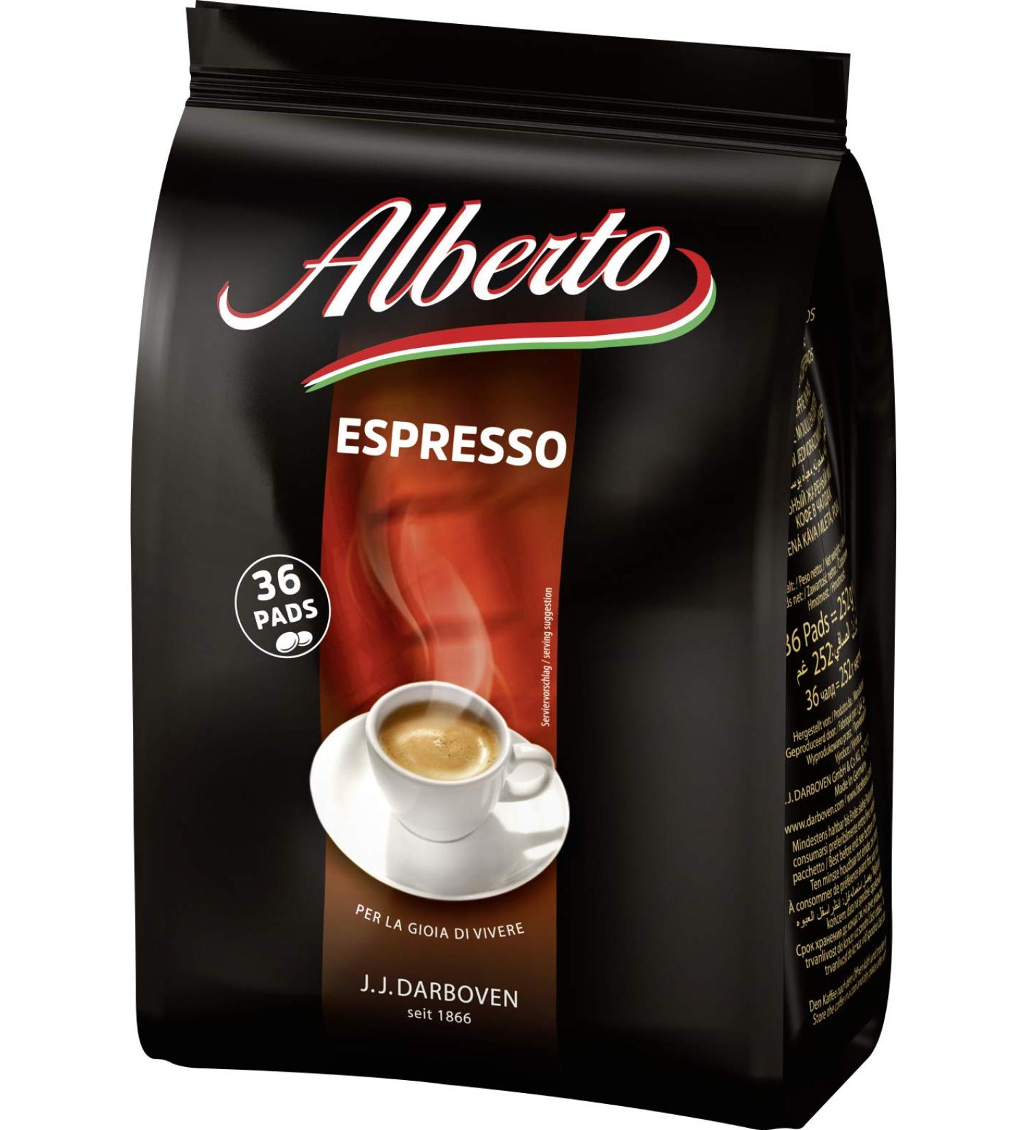 J.J. DARBOVEN SEIT 1866 Alberto Espresso 36 coffee pods 252 g