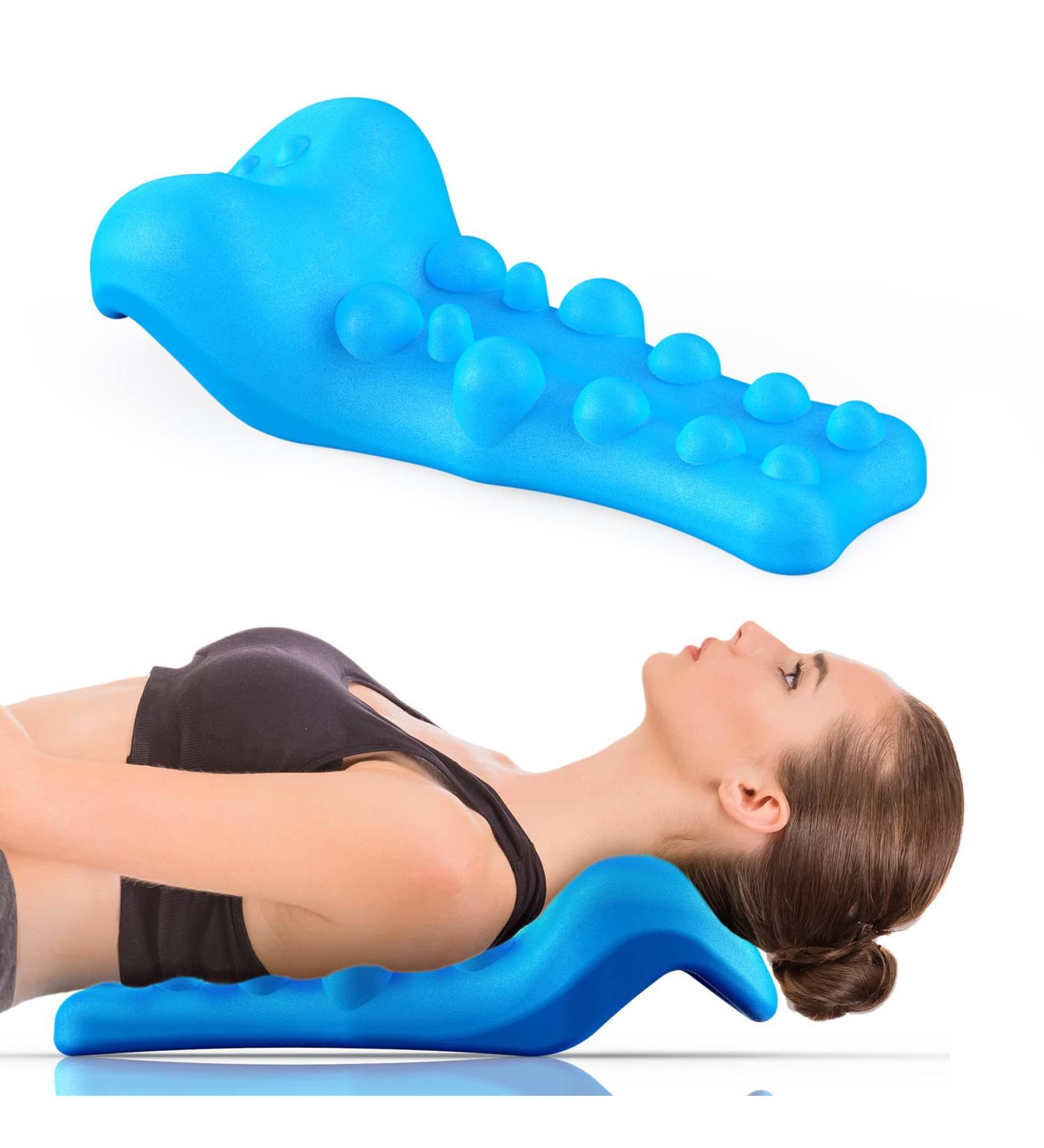 Neck and Shoulder Relaxer with Upper Back Cervical Traction Device Neck Stretcher for TMJ Pain Relief and Cervical Spine Alignment - Buy Online on GoSupps.com